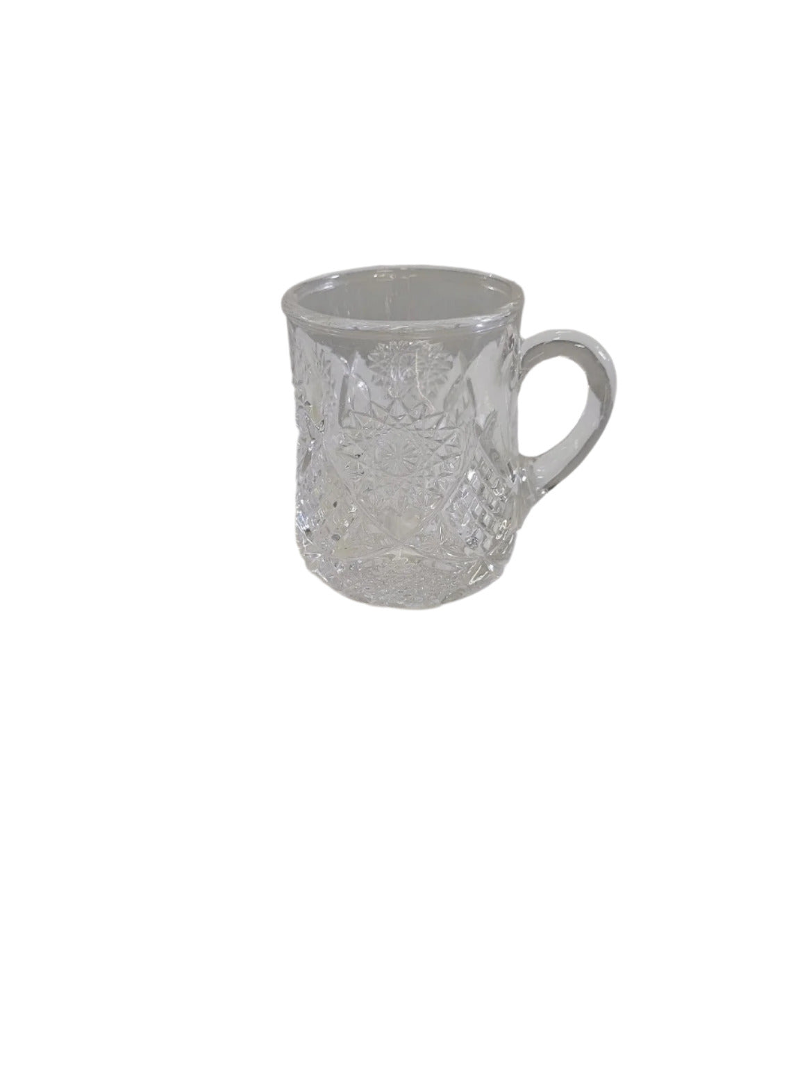 Pressed Glass Punch or Demitasse Cup – 3" H x 2" W