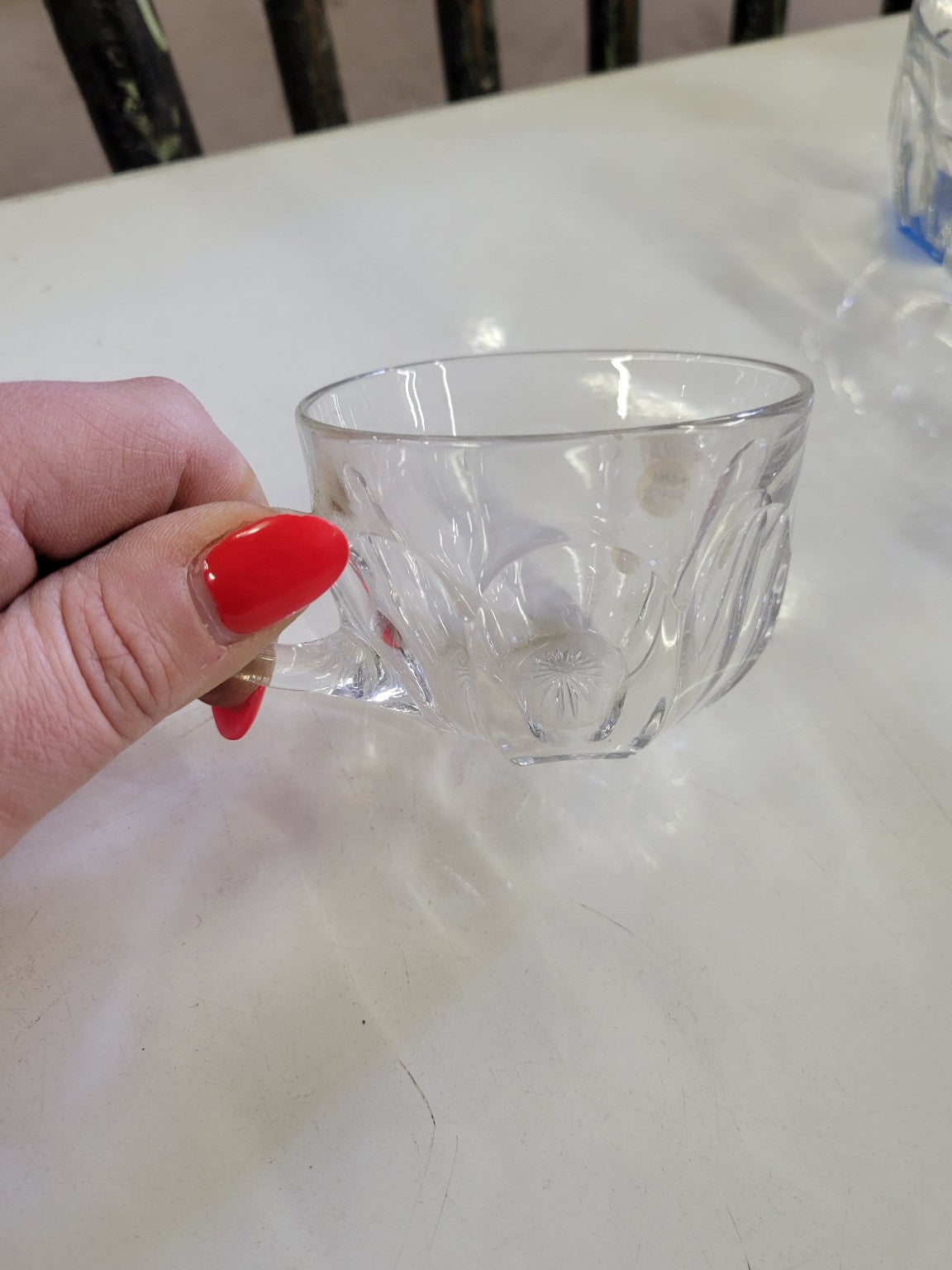 Pressed Glass Punch Cups – Set of 5