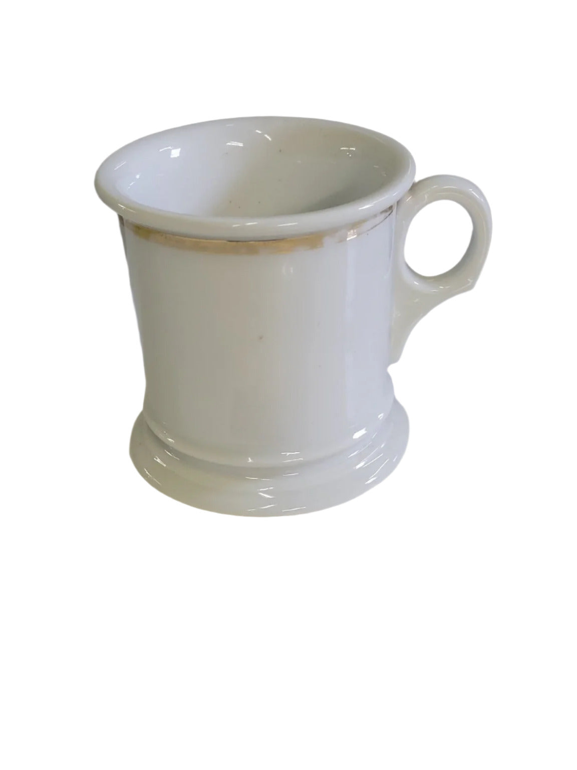 Vintage German White Ironstone Shaving Mug – Germany Stamped