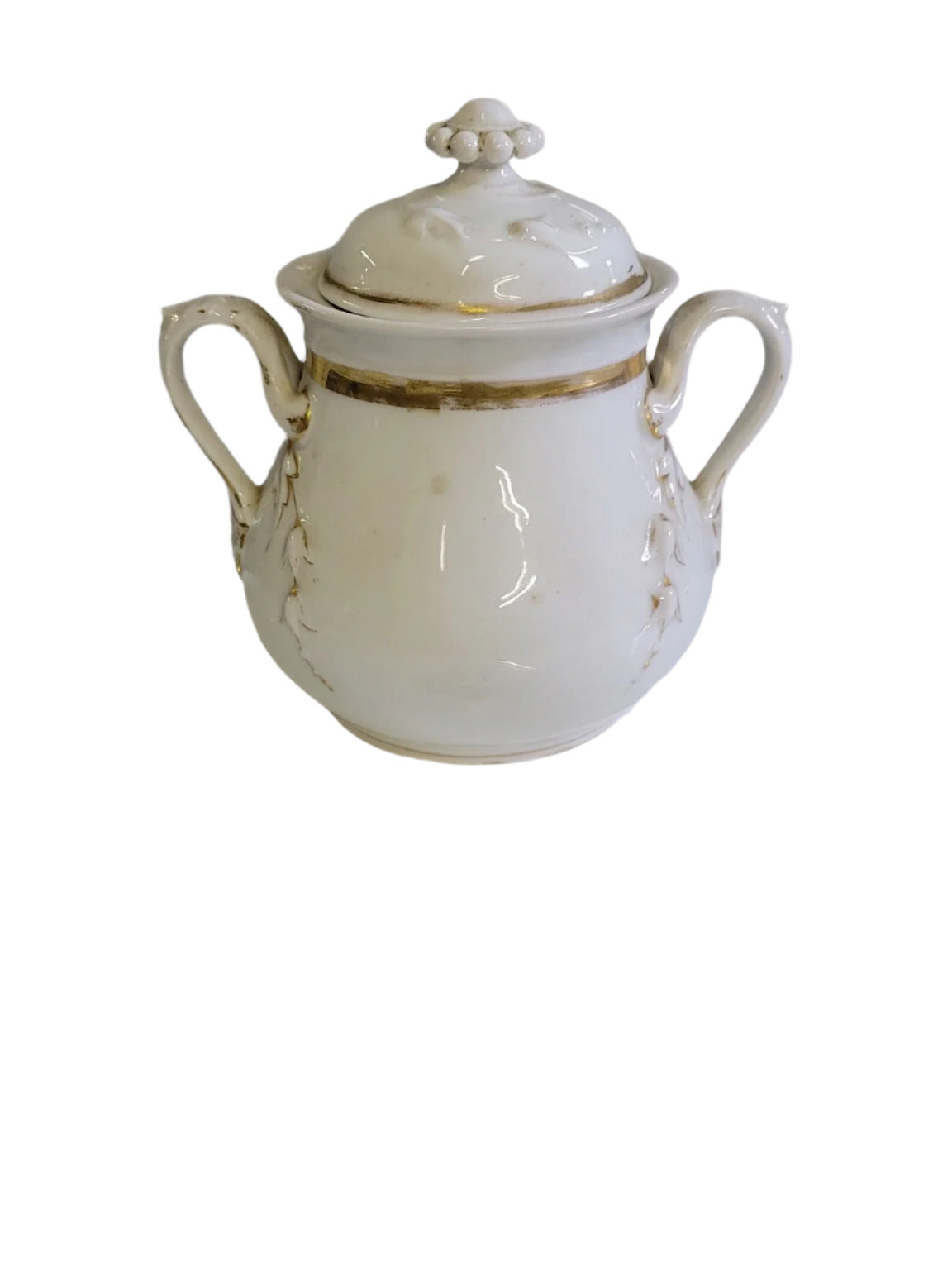 Antique Haviland China Sugar Bowl with Lid – Gold Trimmed Porcelain