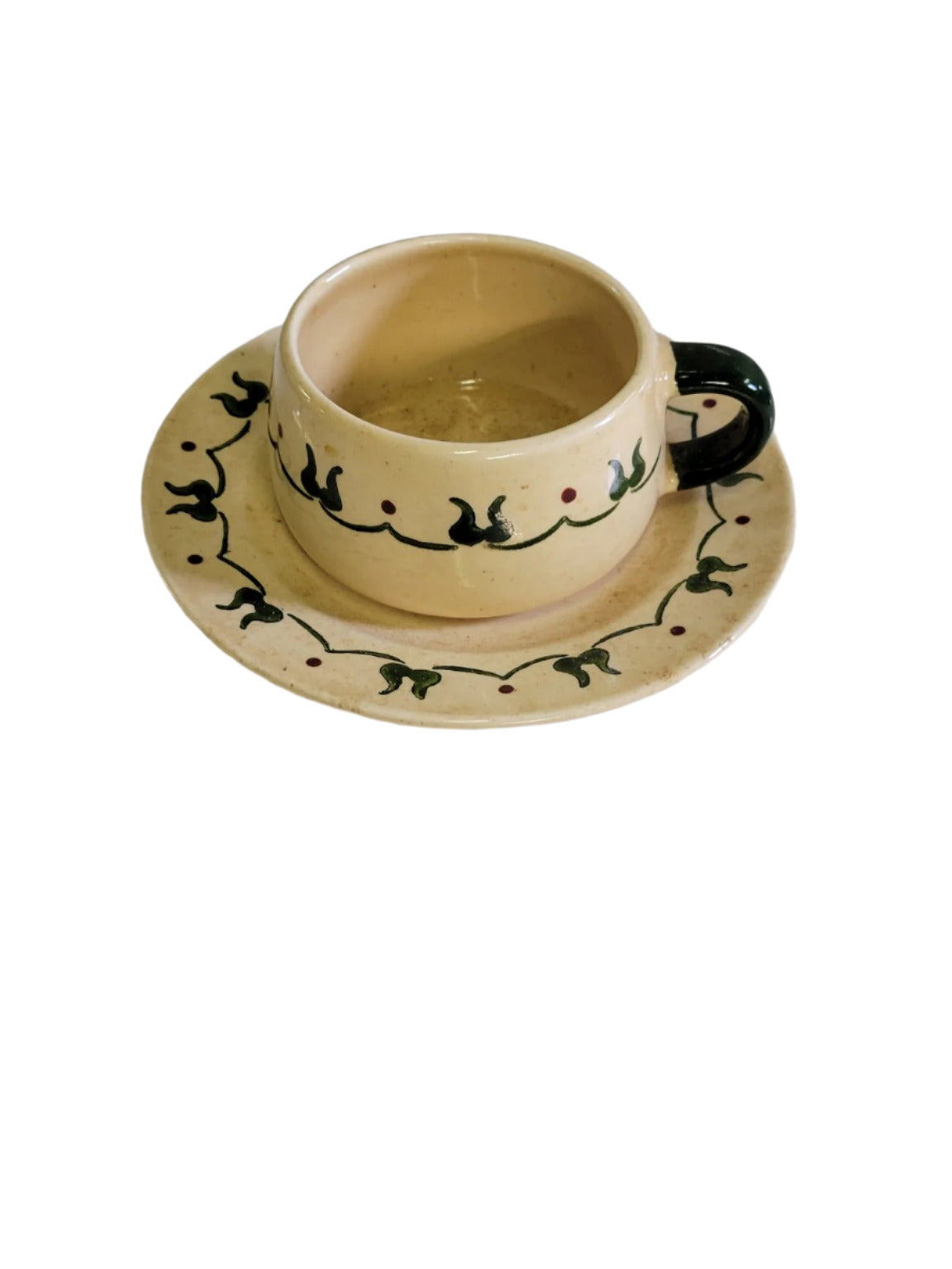 Vintage Poppytrail by Metlox Hand-Painted Cup & Saucer Set – California Pottery
