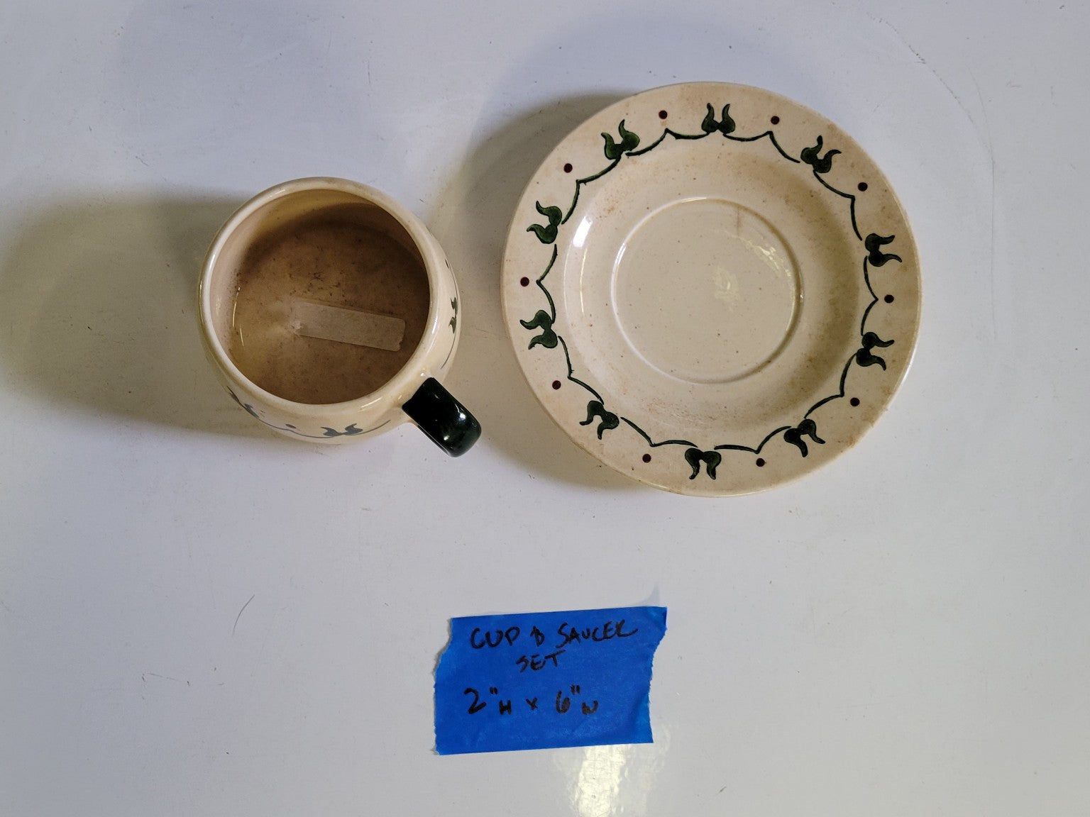 Vintage Poppytrail by Metlox Hand-Painted Cup & Saucer Set – California Pottery