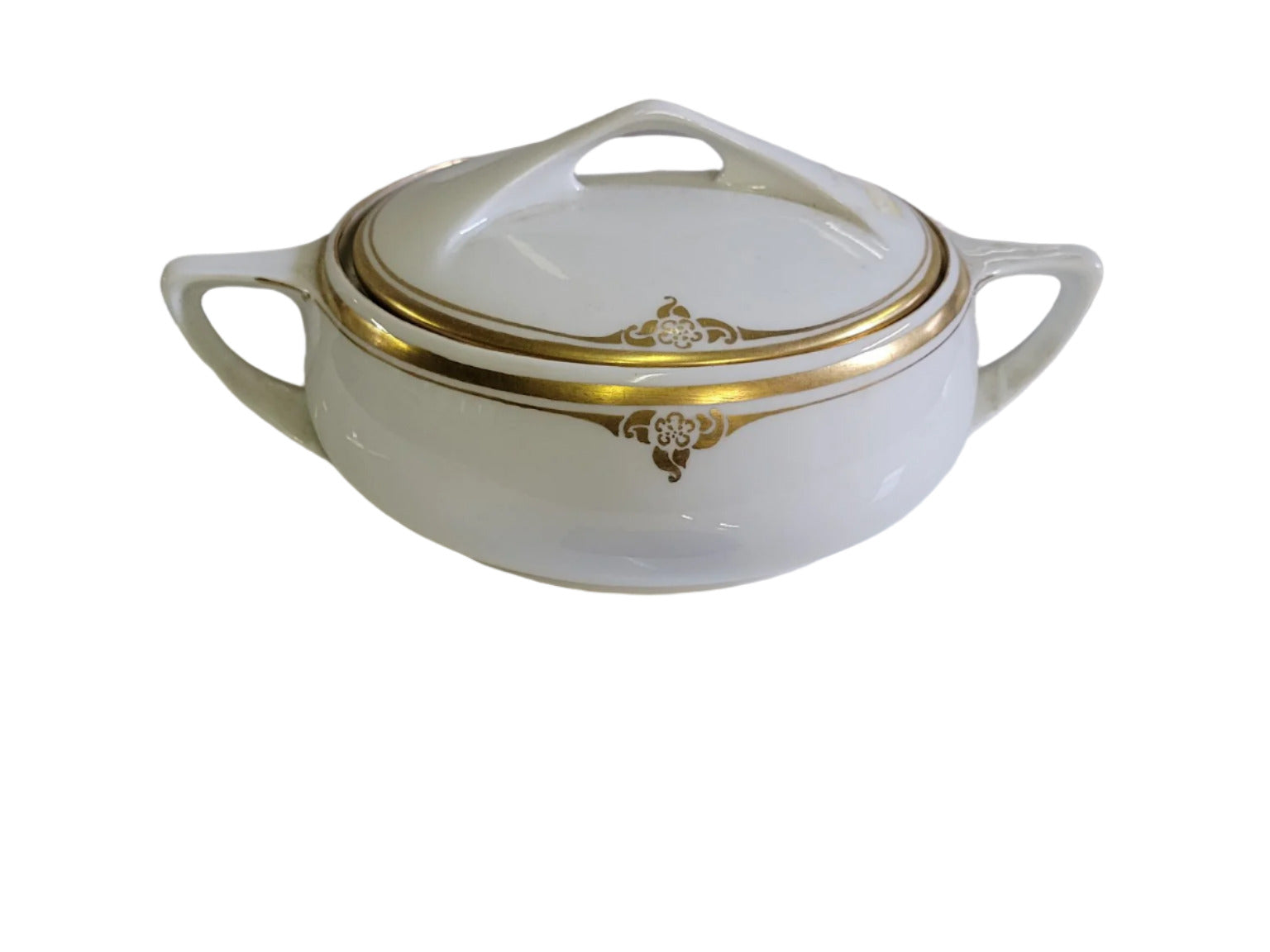 Rosenthal China Gold Rim Sugar Bowl with Lid