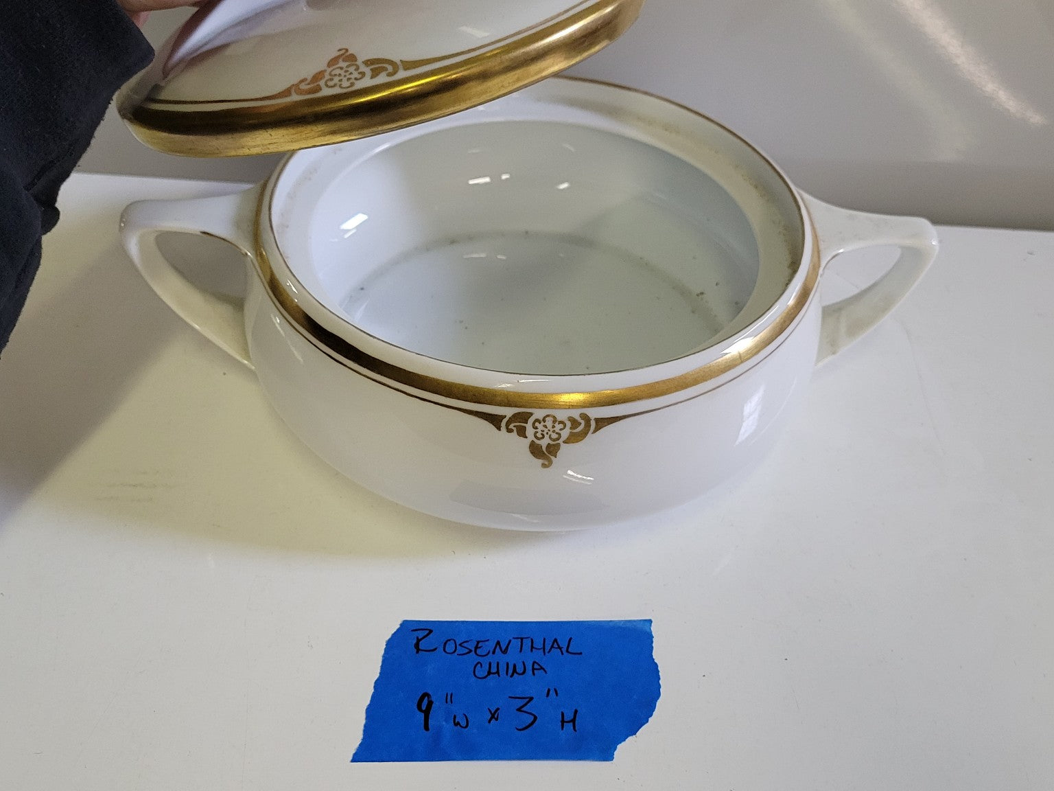Rosenthal China Gold Rim Sugar Bowl with Lid