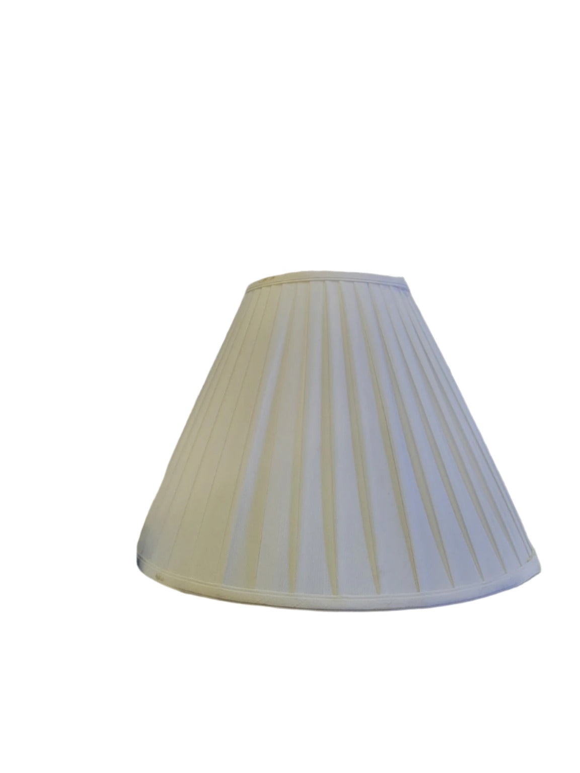 Pleated Empire Lampshade – Classic White Fabric with Spider Fitter