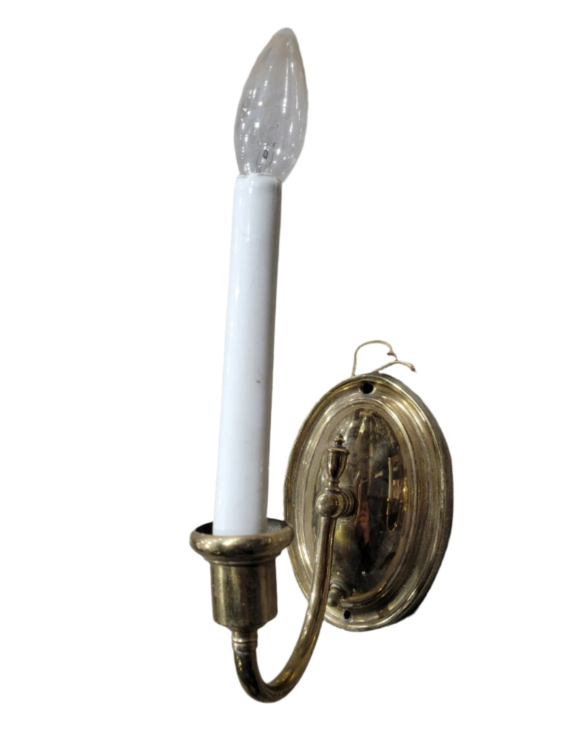 Vintage Brass Candle-Style Wall Sconce