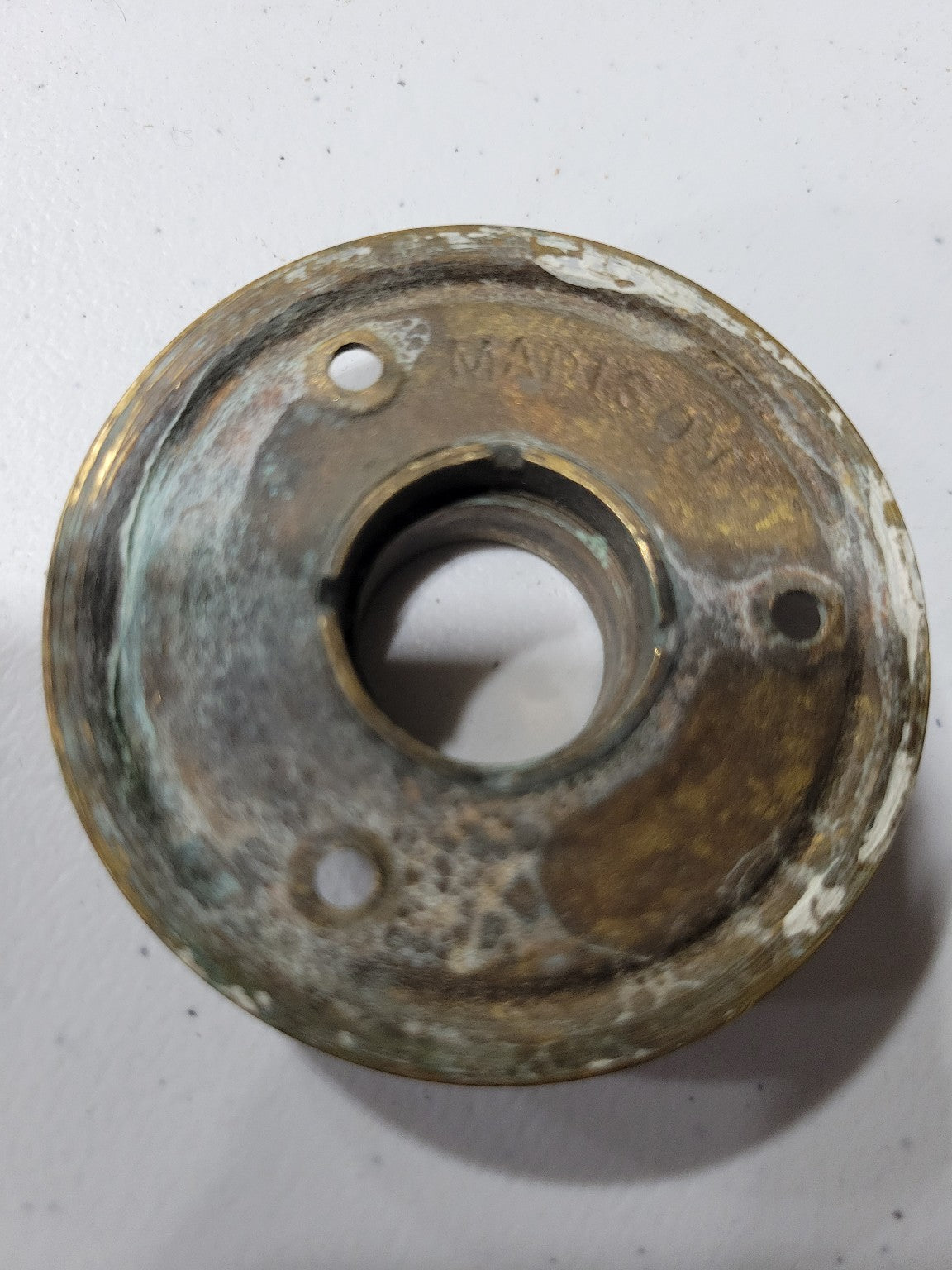 Vintage Brass Round Rosette
