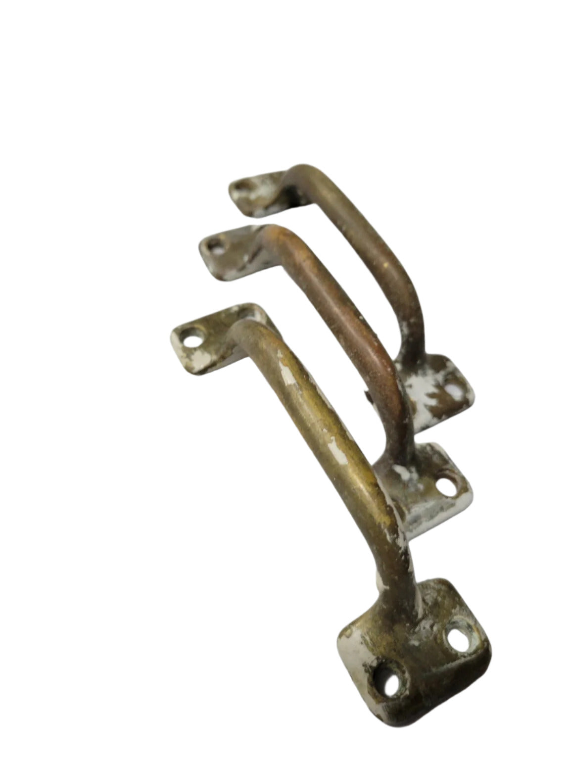 Set of 3 Vintage Brass Utility Pulls