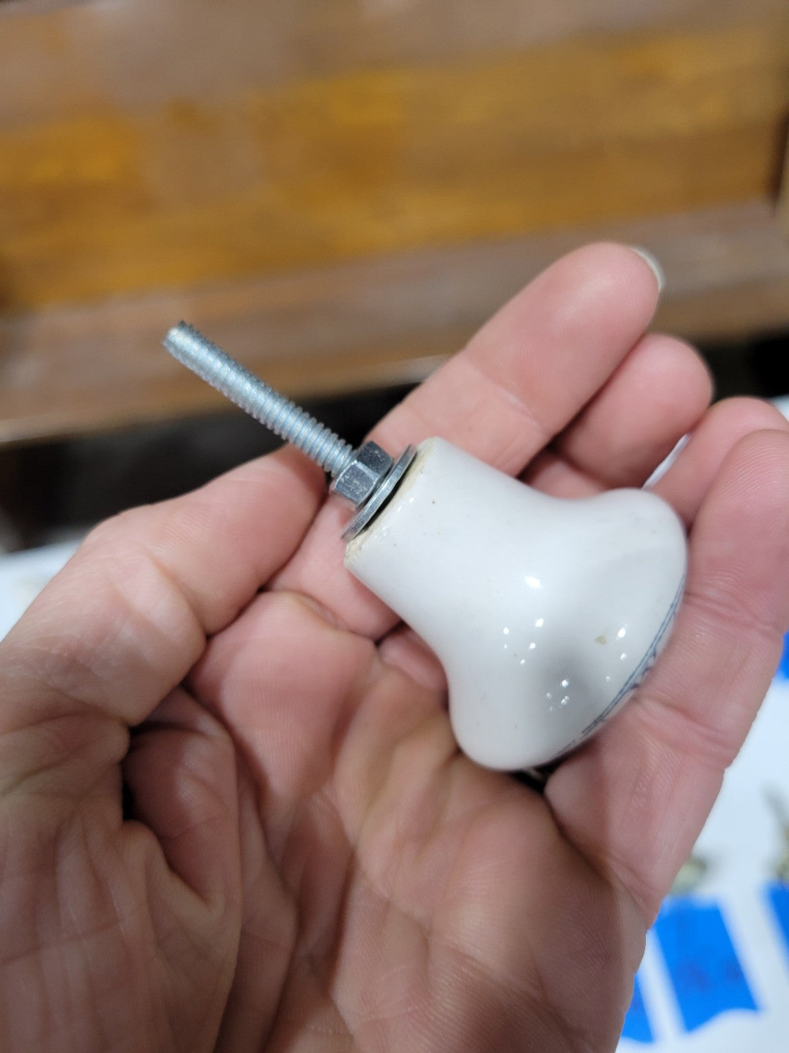 Ceramic Compass Rose Drawer Pull – Nautical Style