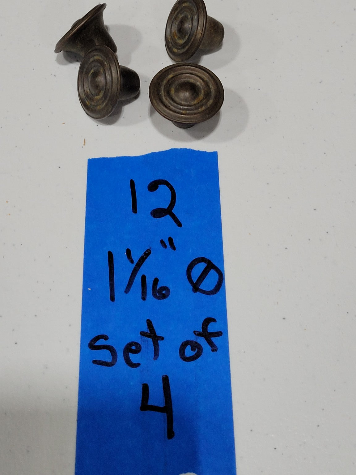 Antique Bronze Dome Cabinet Knobs – Set of 4 (1 1⁄16" Dia)