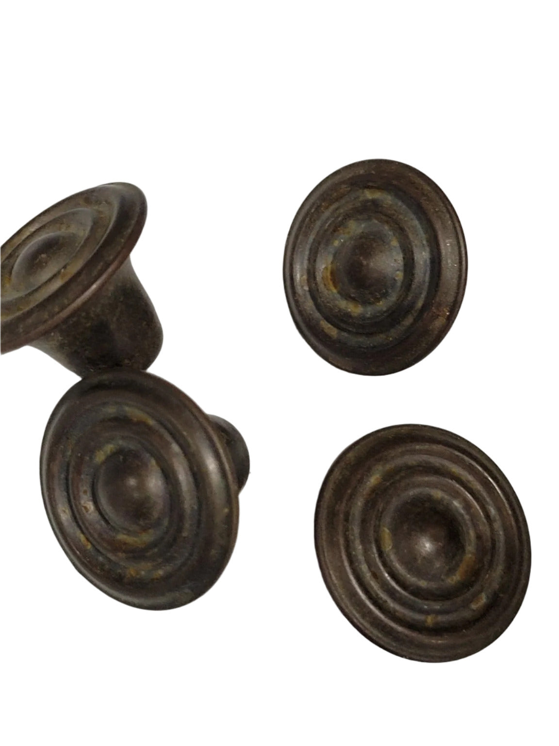 Antique Bronze Dome Cabinet Knobs – Set of 4 (1 1⁄16" Dia)