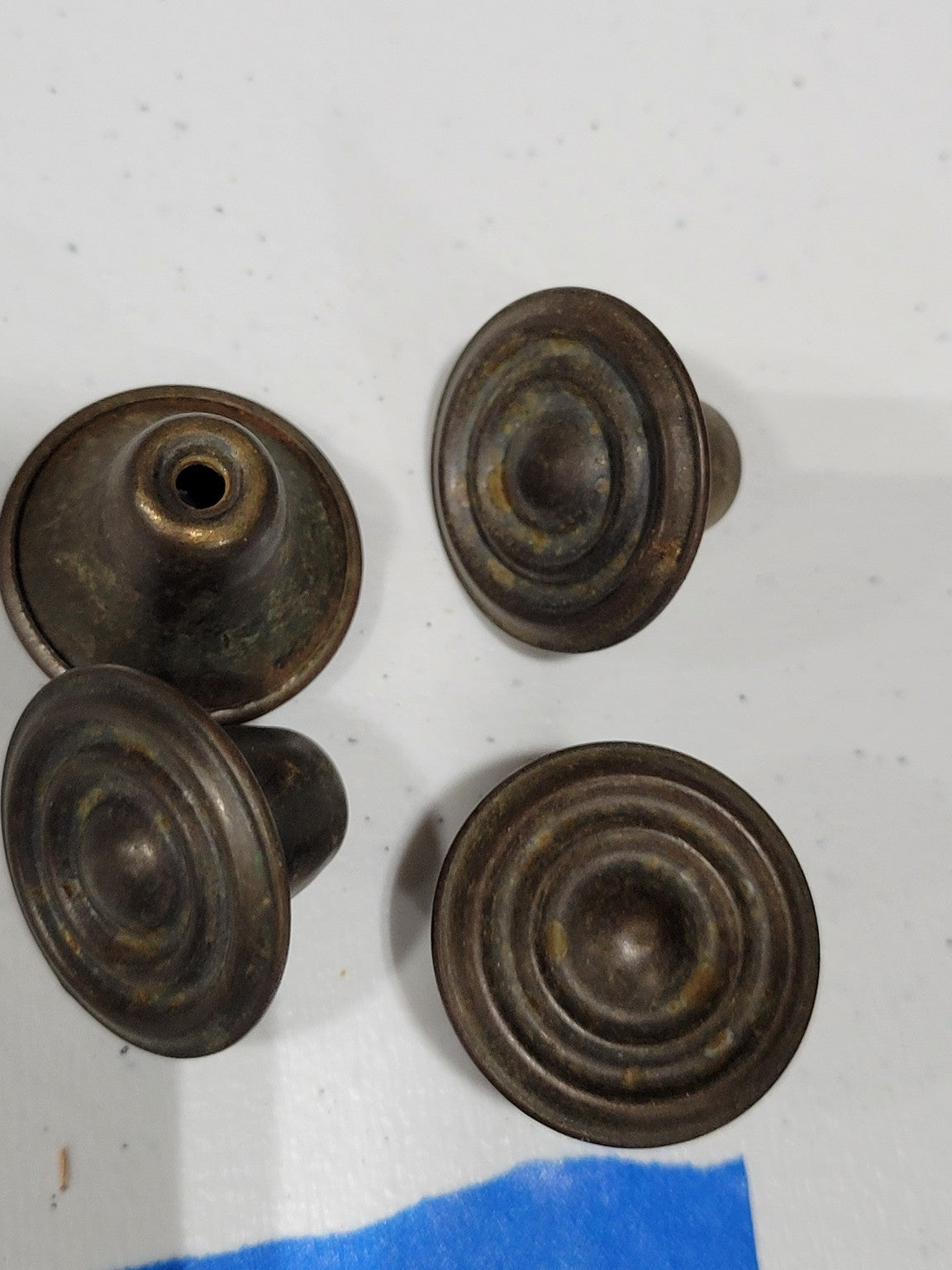 Antique Bronze Dome Cabinet Knobs – Set of 4 (1 1⁄16" Dia)