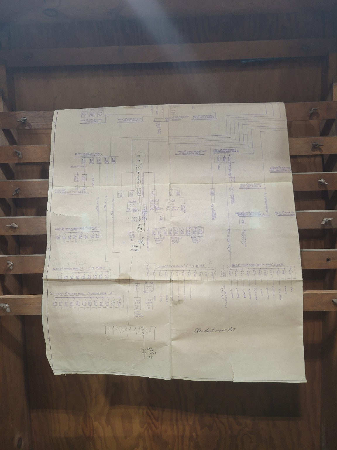 Tall Green Industrial Cabinet with Adjustable Wood Slats