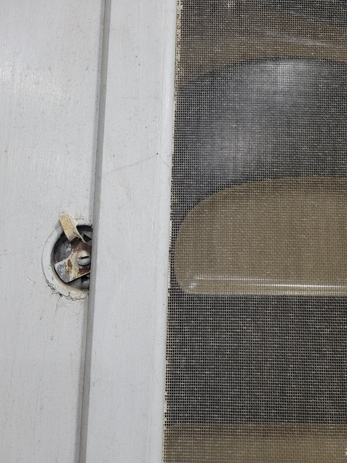 Wooden Screen Door- Painted White- with Hardware