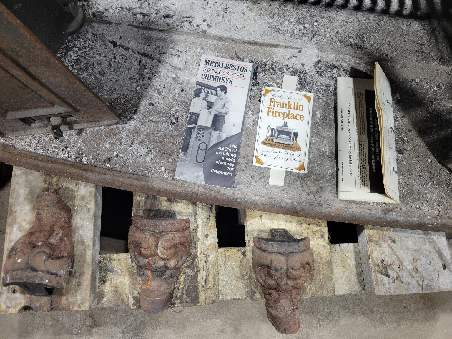 Vintage Cast Iron Franklin Fireplace Insert with Original Accessories – Atlanta Stove Works