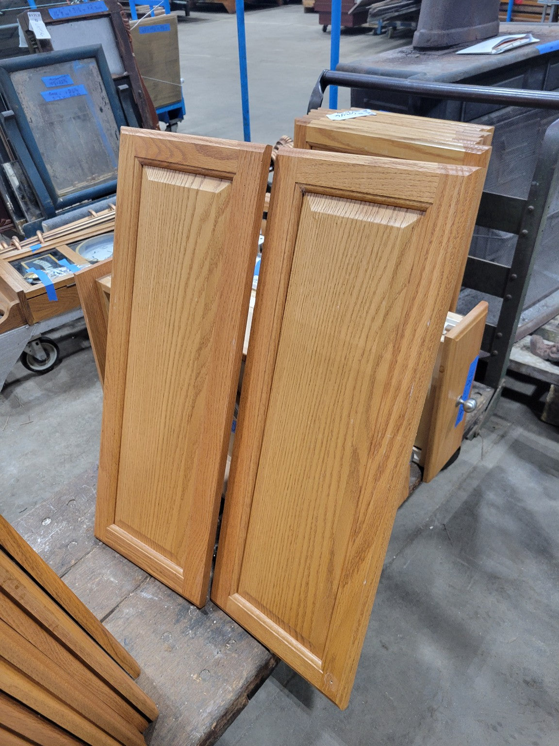 Full Cabinet Component Lot (Doors, Drawers, Hardware)
