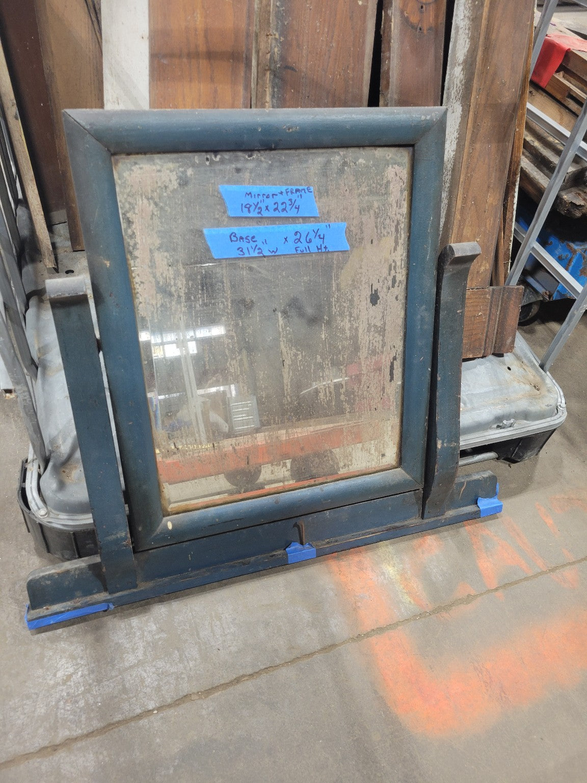 Swivel Mirror Frame with Wooden Frame
