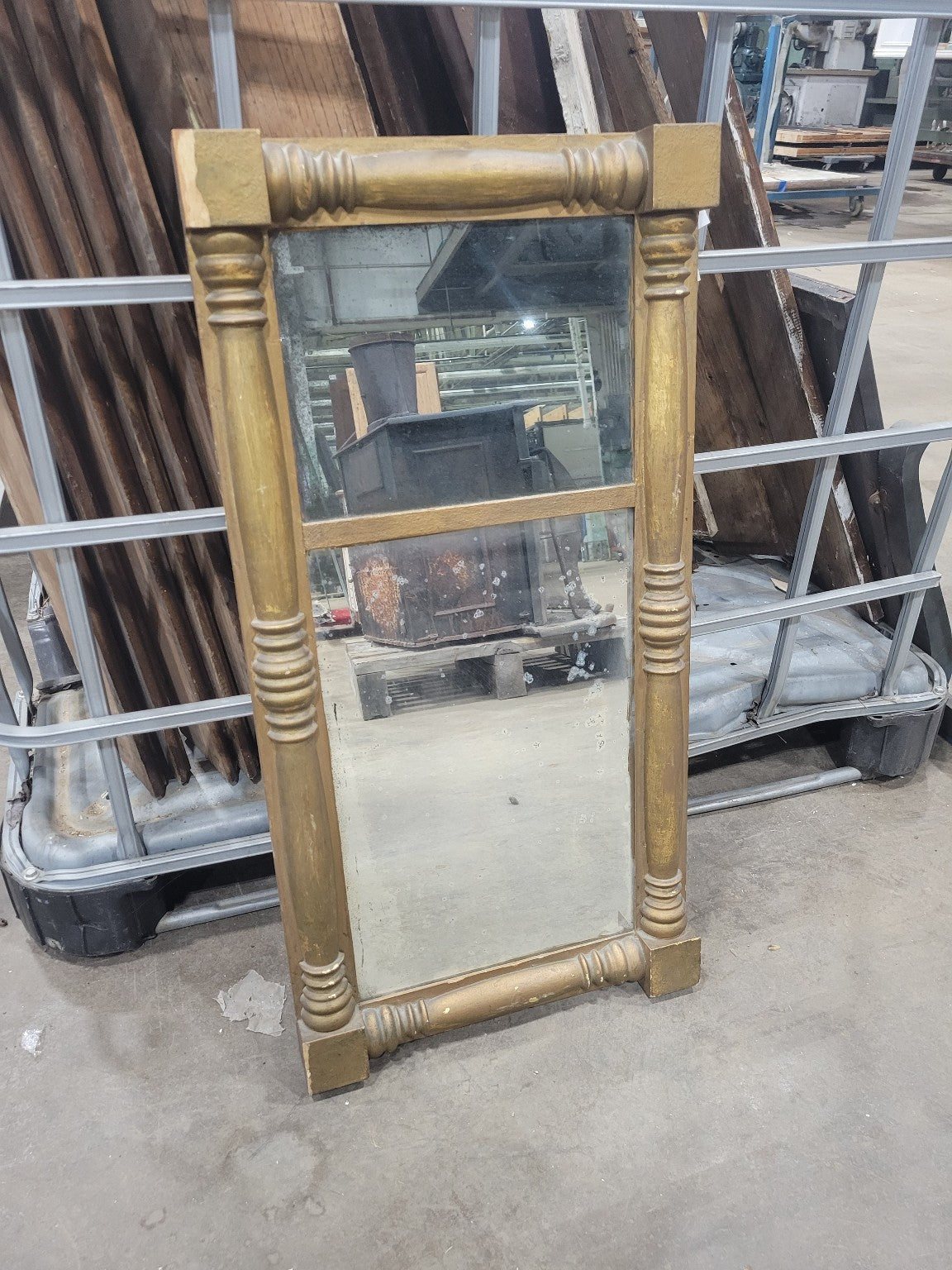 Turned Column Gilt Mirror