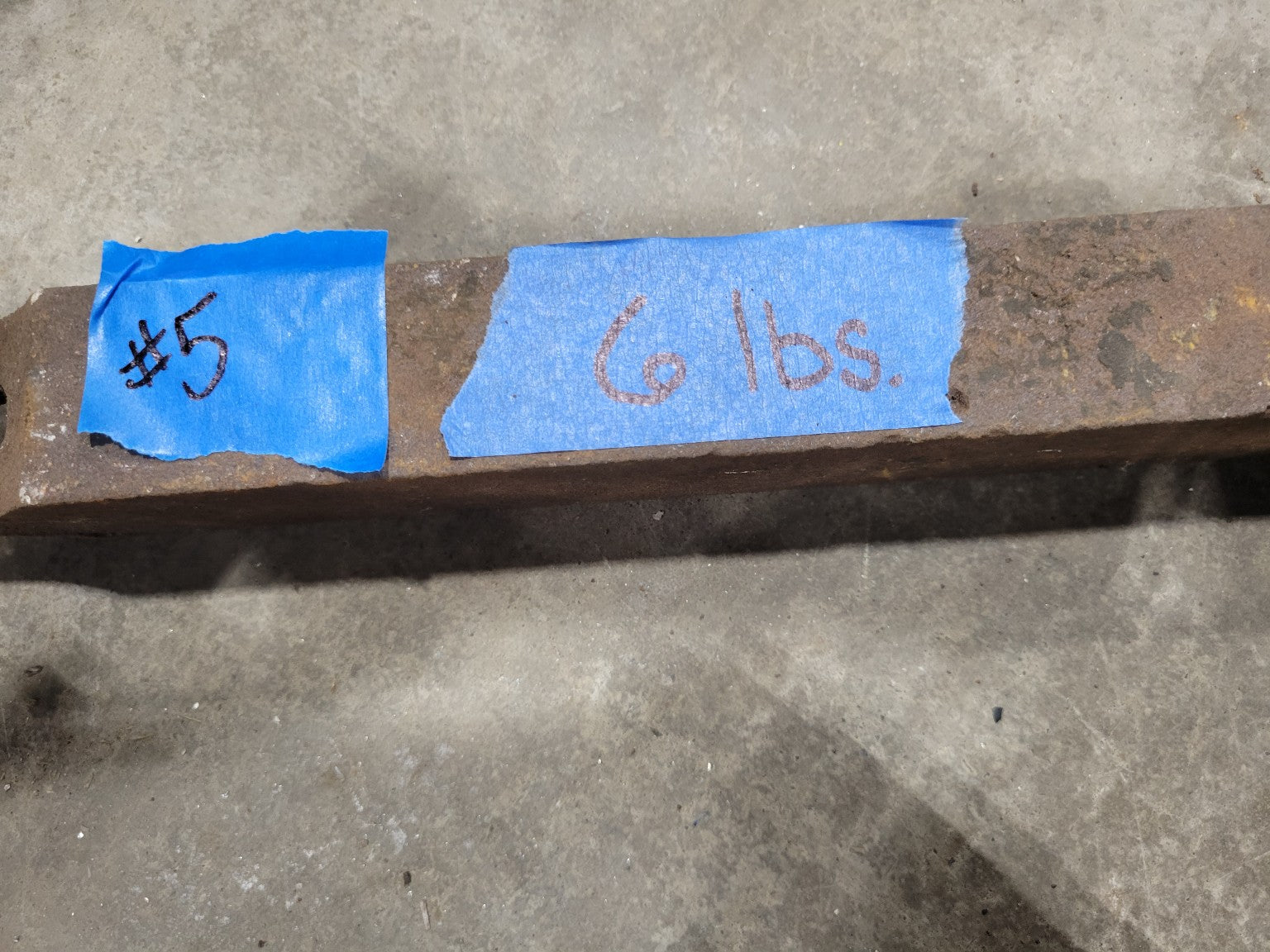 Vintage Cast Iron Window Sash Weight – Rectangular 6 lb Style