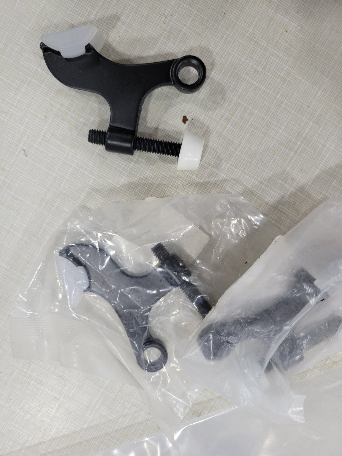 Set of 3 Matte Black Hinge-Mounted Door Stops
