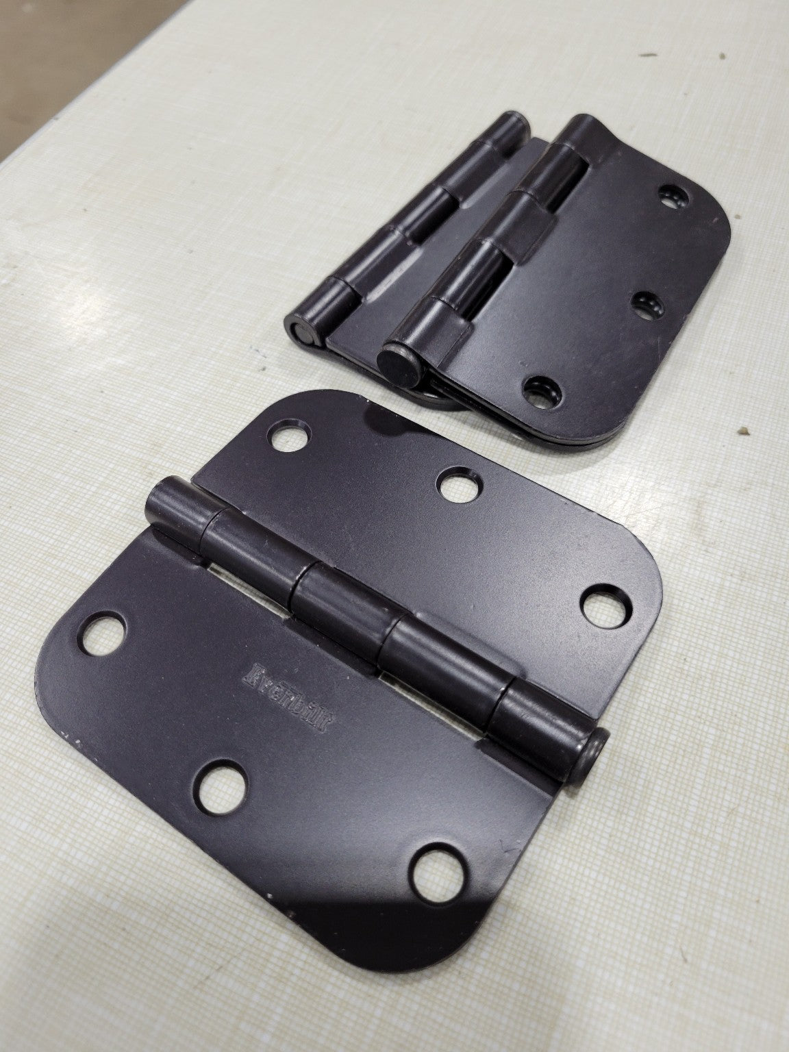 Set of 3 Matte Black Door Hinges