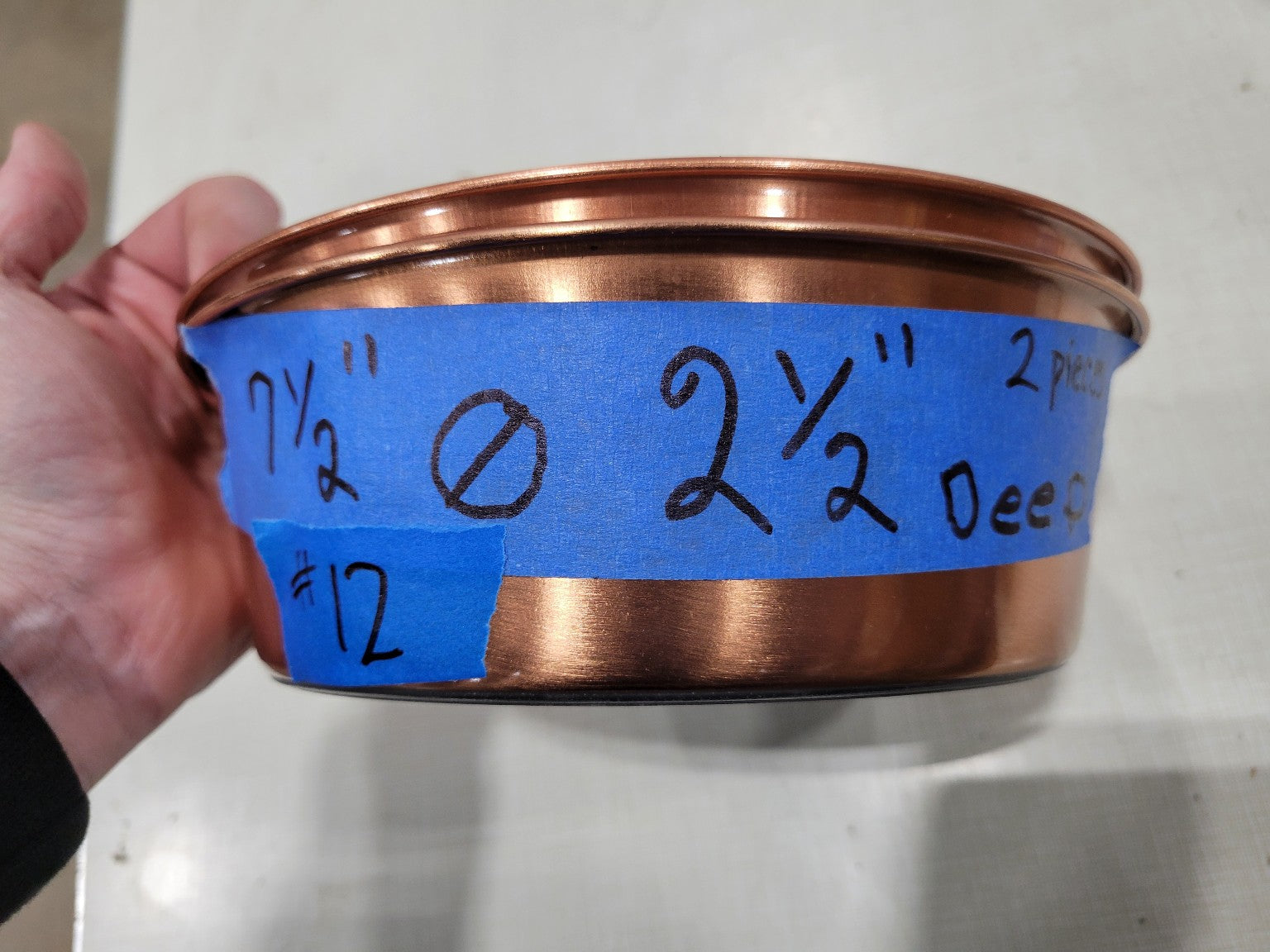 Set of 2 Copper-Finish Dog Bowls