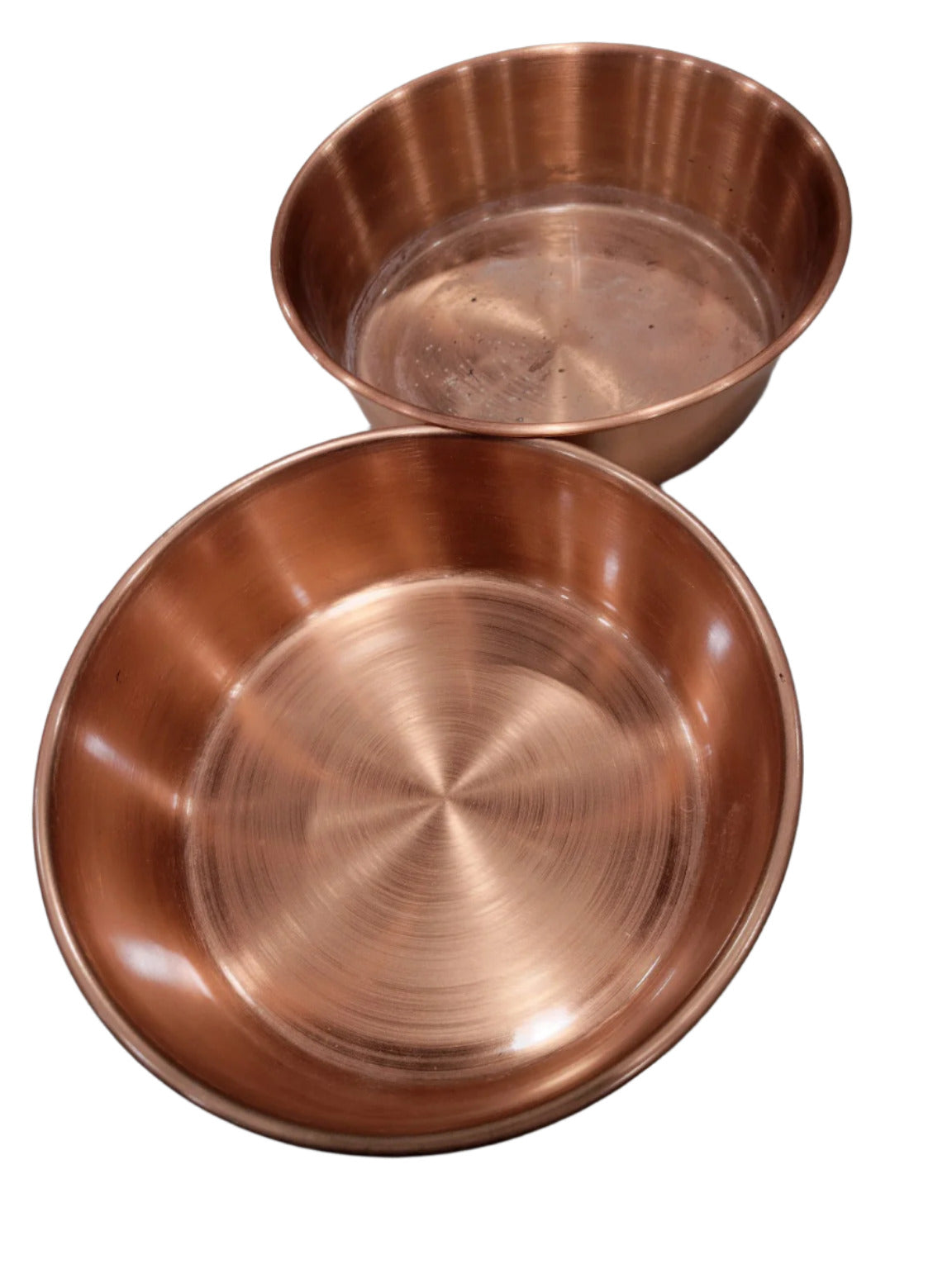 Set of 2 Copper-Finish Dog Bowls