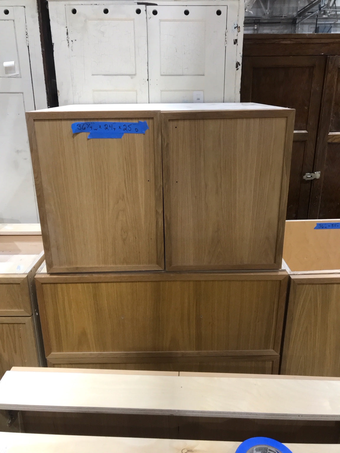 White Birch Wall Cabinet with Double Doors
