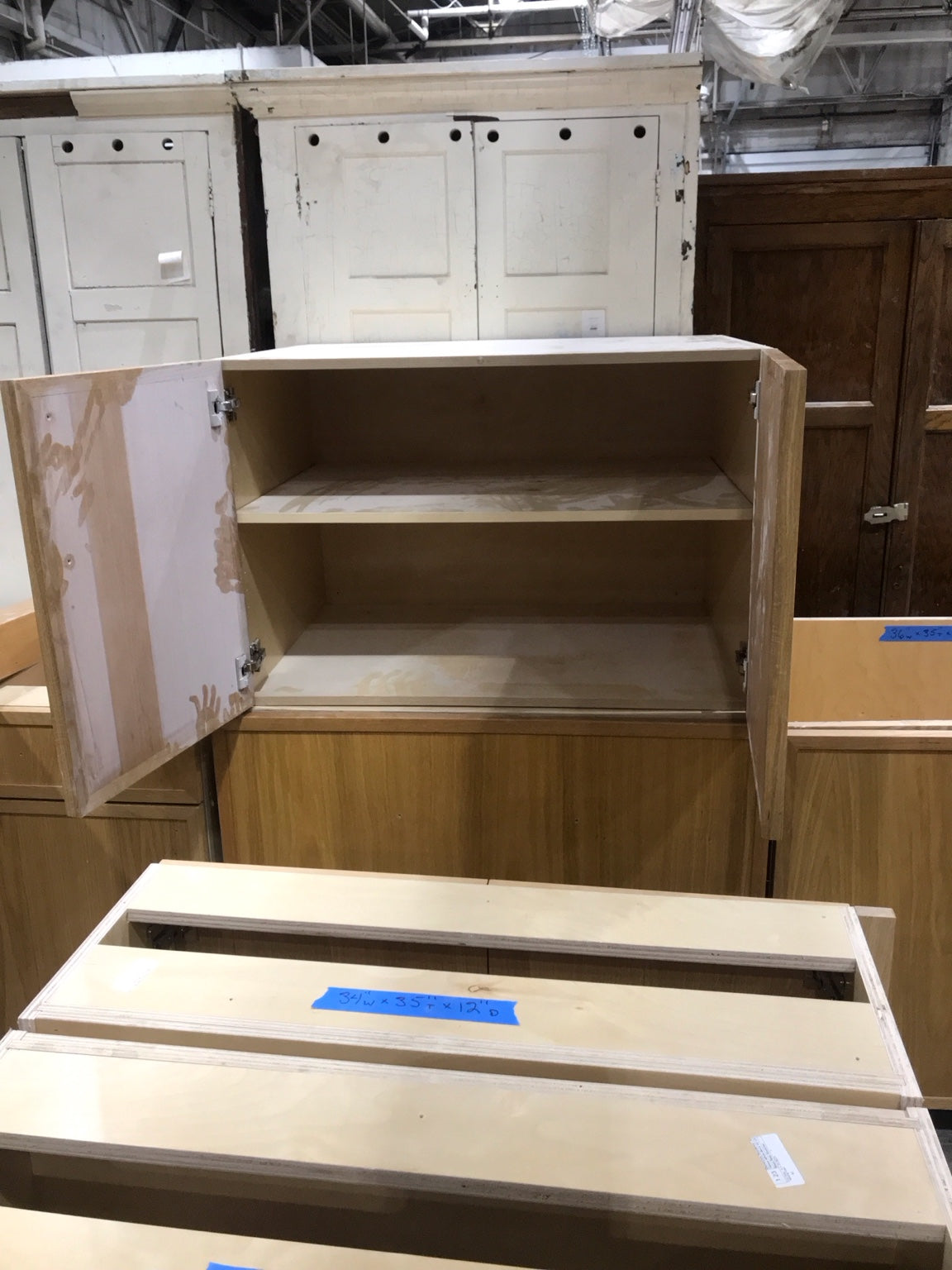 White Birch Wall Cabinet with Double Doors