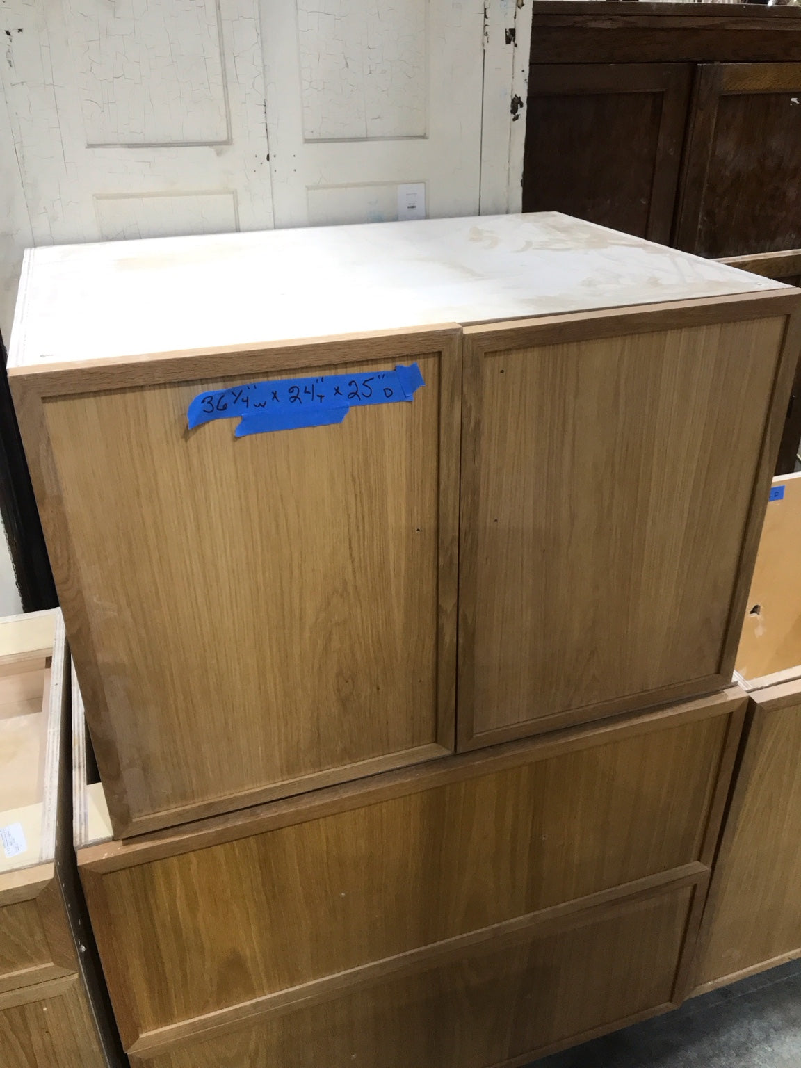 White Birch Wall Cabinet with Double Doors