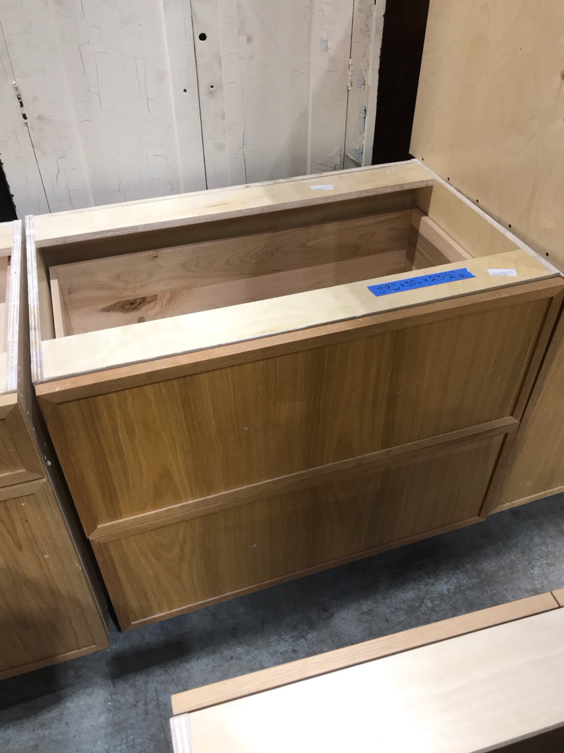 White Birch Base Cabinet with Two Deep Soft-Close Drawers