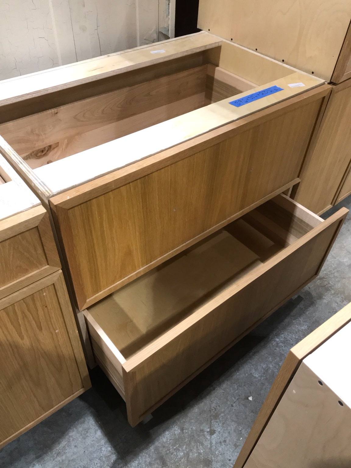 White Birch Base Cabinet with Two Deep Soft-Close Drawers