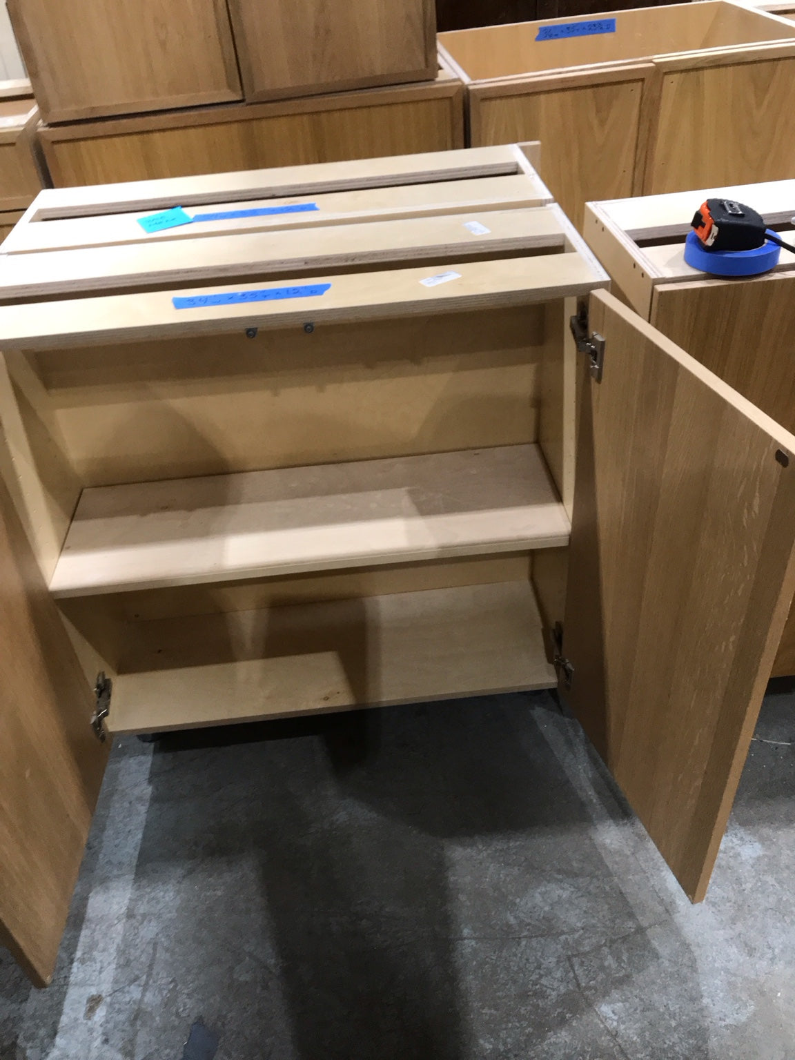 White Birch Push-to-Open Base Cabinet with Double Doors - Quantity #3 at time of listing