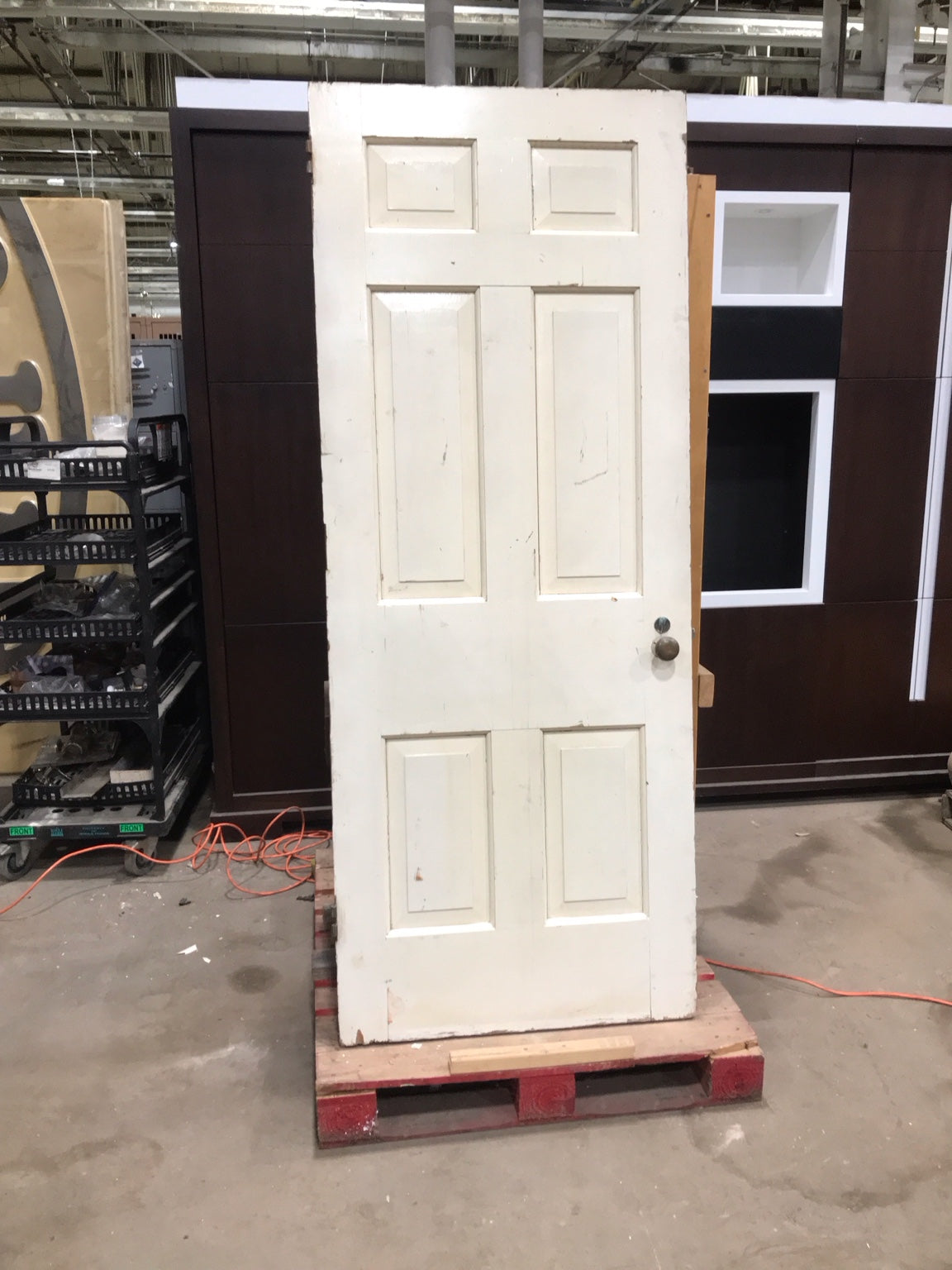 Vintage 6-Panel Wood Entry Door