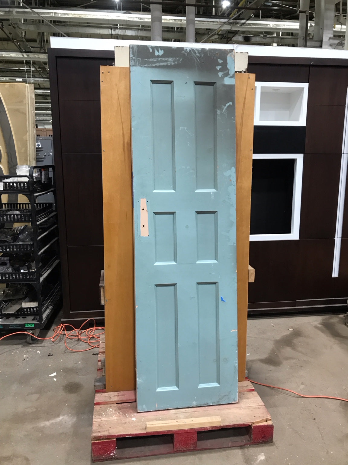Vintage 6-Panel Wood Door