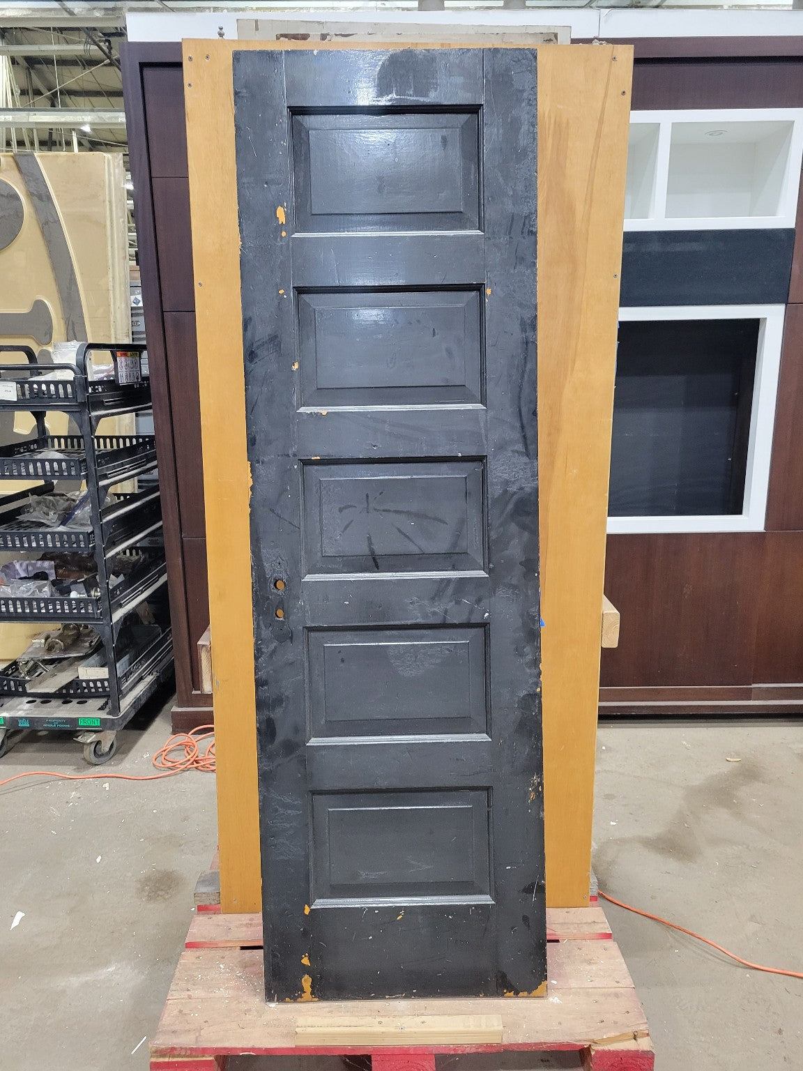 Vintage 5-Panel Wood Door