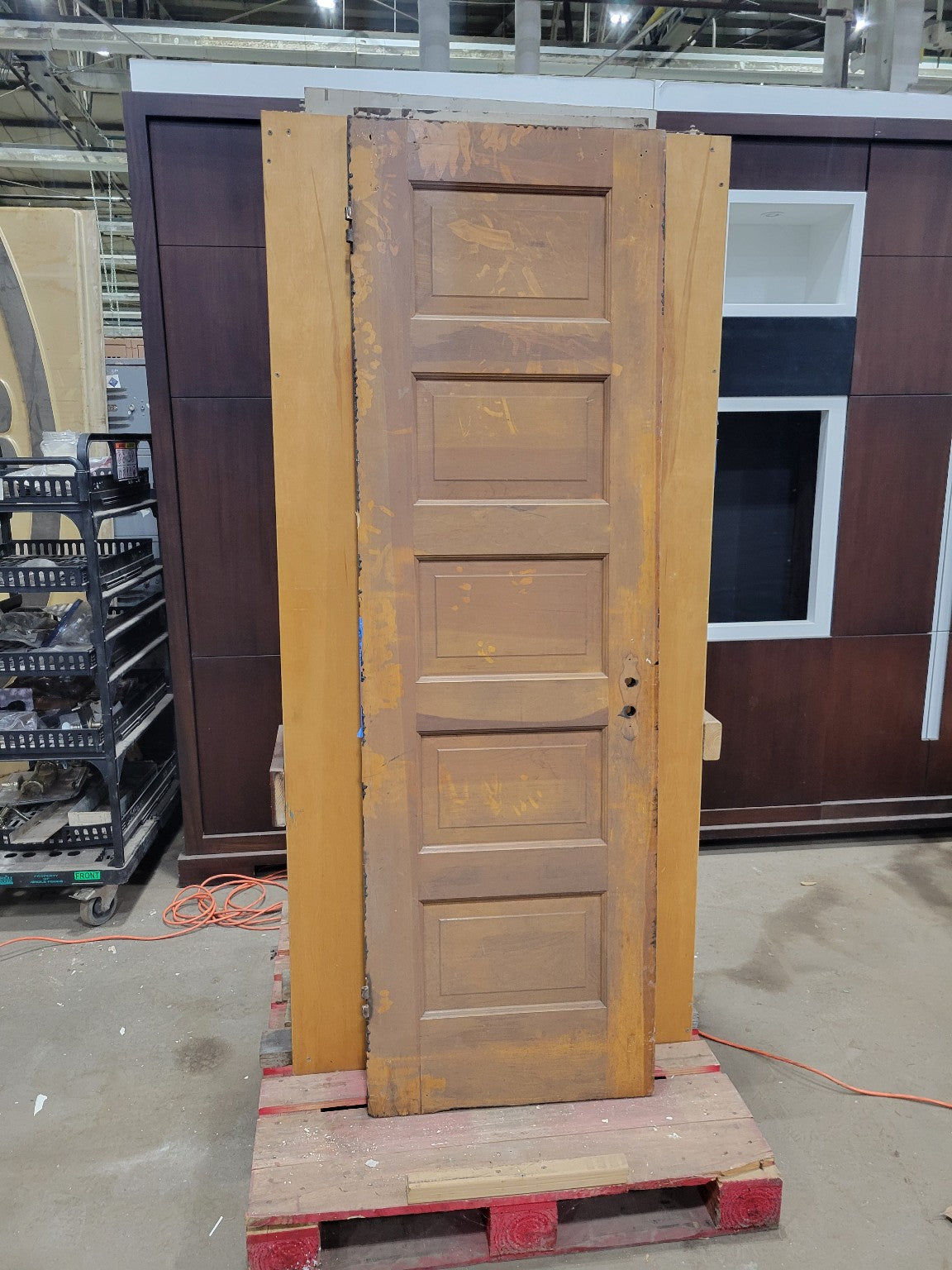 Vintage 5-Panel Wood Door