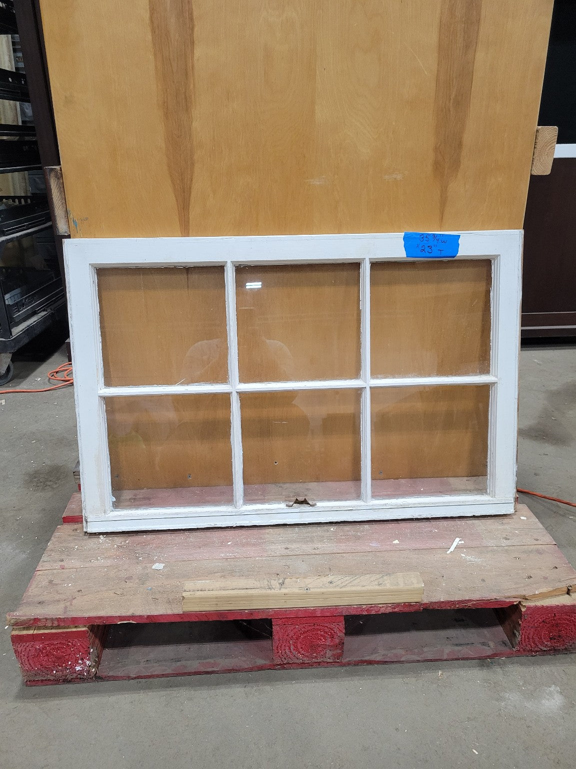 Vintage 6-Pane Wood Window Sashes- Painted White- Quantity: #2 at time of listing