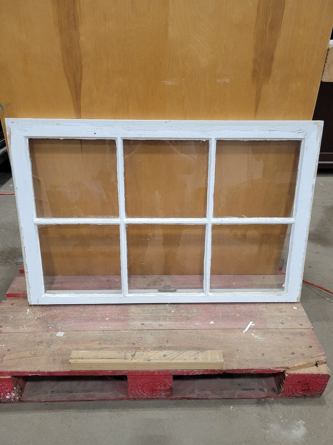 Vintage 6-Pane Wood Window Sashes- Painted White- Quantity: #2 at time of listing