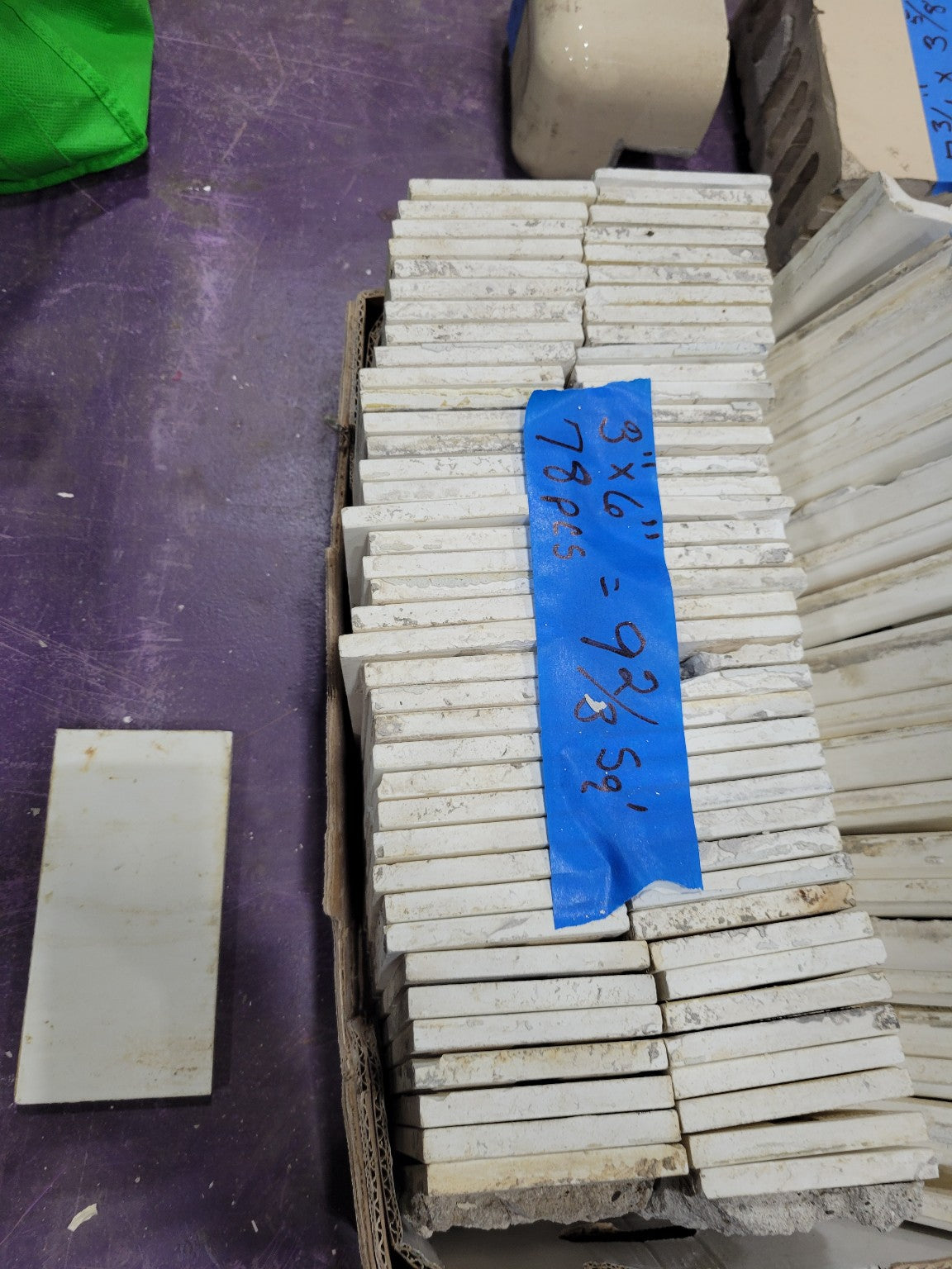 Lot of 78 Pieces - White 3" x 6" Rectangular Tiles