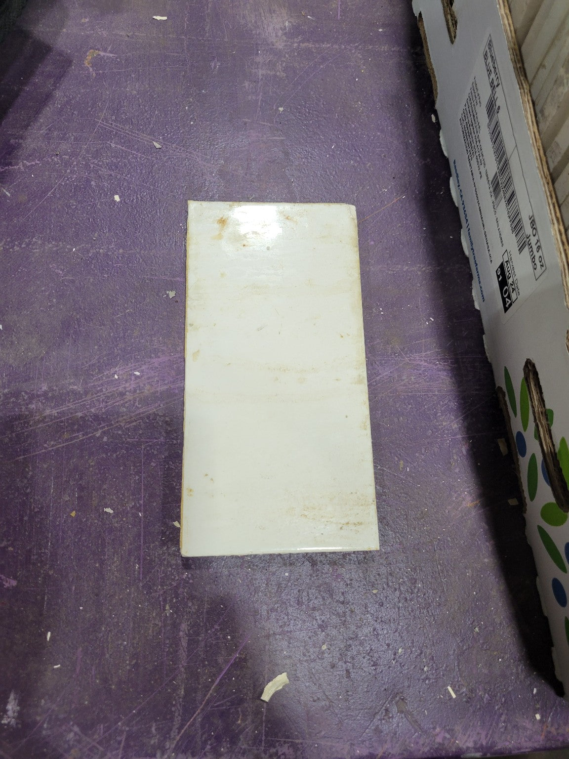 Lot of 78 Pieces - White 3" x 6" Rectangular Tiles