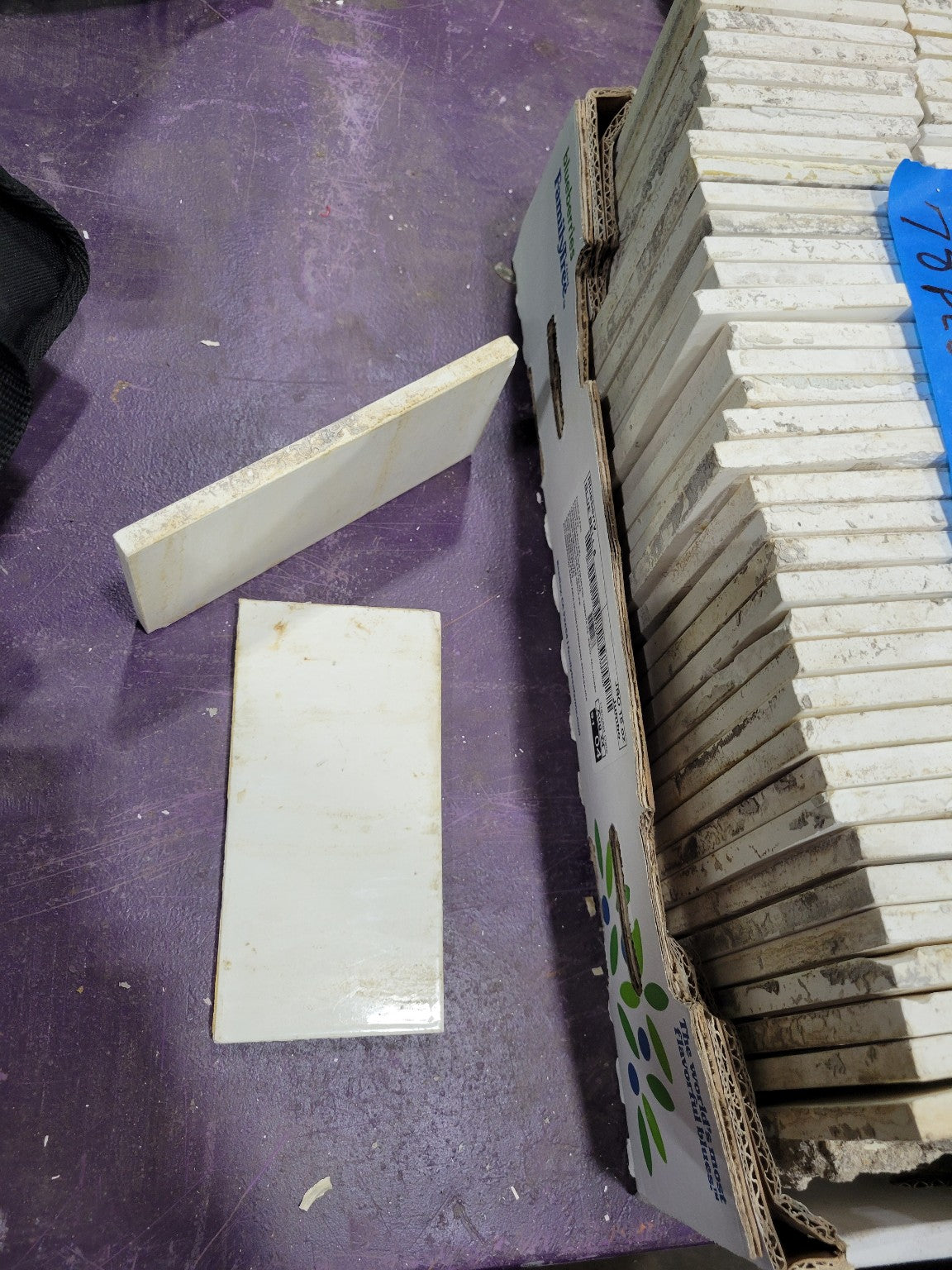 Lot of 78 Pieces - White 3" x 6" Rectangular Tiles