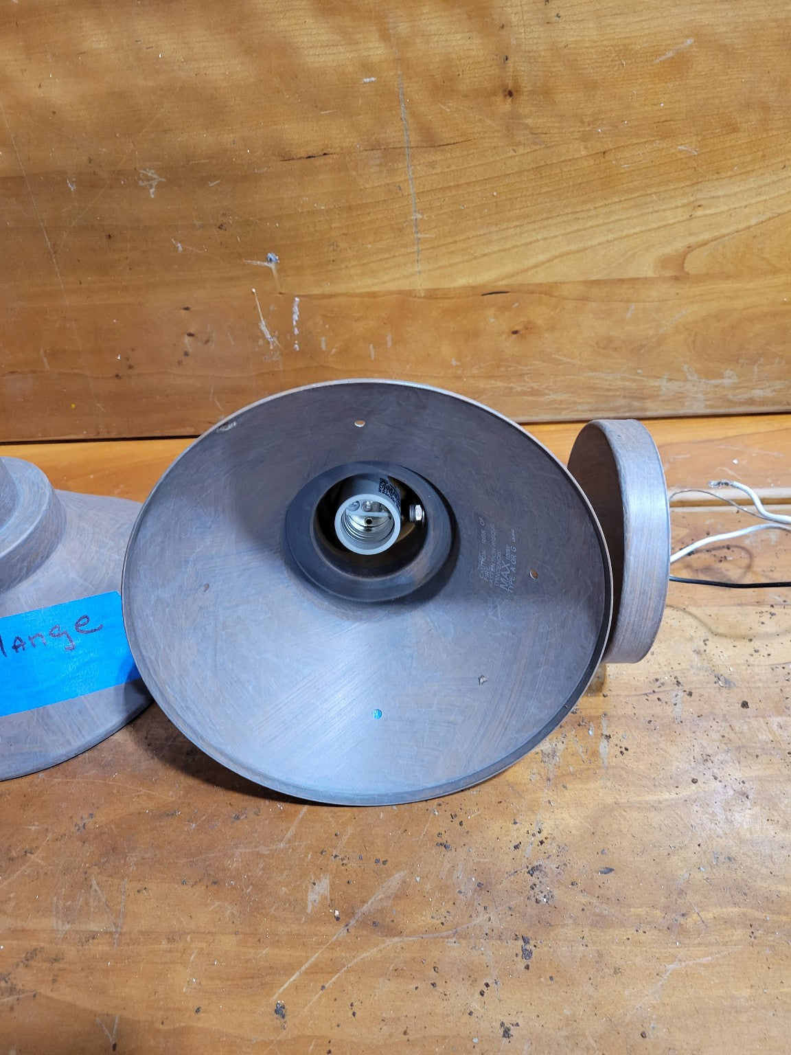 Pair of Vintage Industrial Gooseneck Wall Mount Lights – 8" Shade