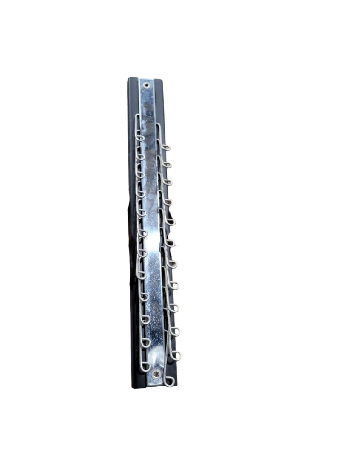 Black Wood & Chrome Mid-Century Tie Rack – Wall Mount