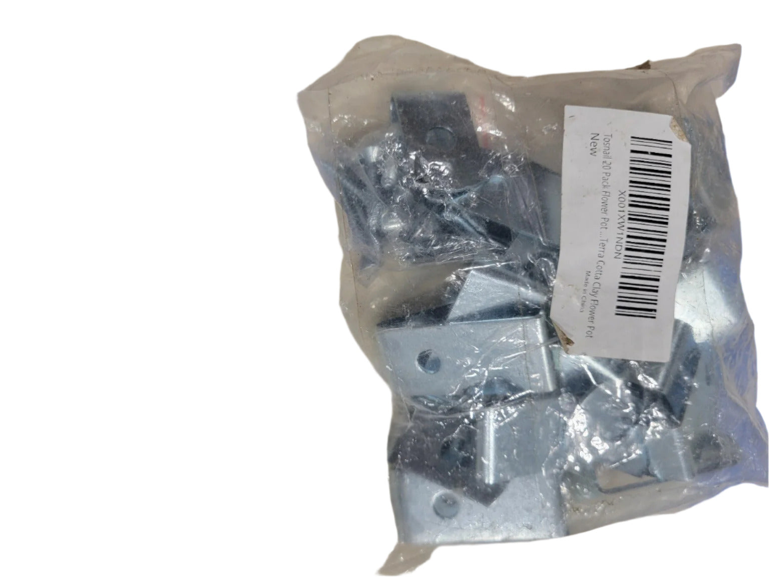 Set of 20 Zinc Shelf Brackets – New in Bag