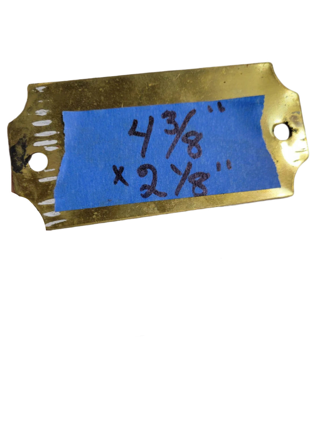 Vintage Brass Mounting Plate – 4 3/8" x 2 1/8" Decorative Backplate