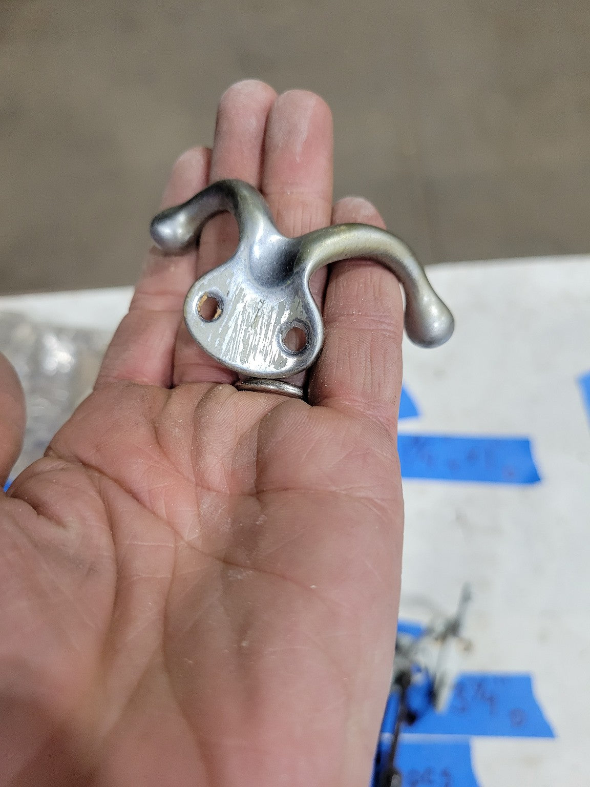 Single Vintage Double Hook – Wall Mount Coat or Hat Hook