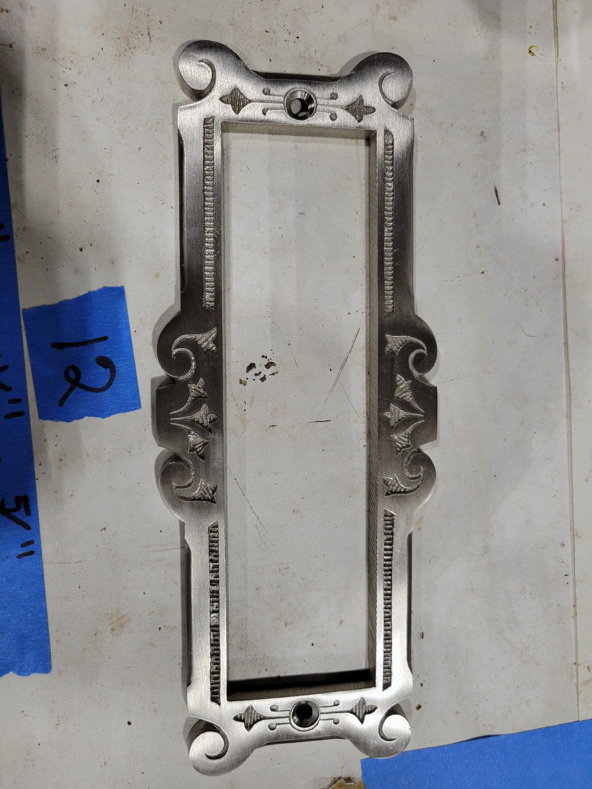 Ornate Cast Metal Backplate – Decorative Rectangular Frame