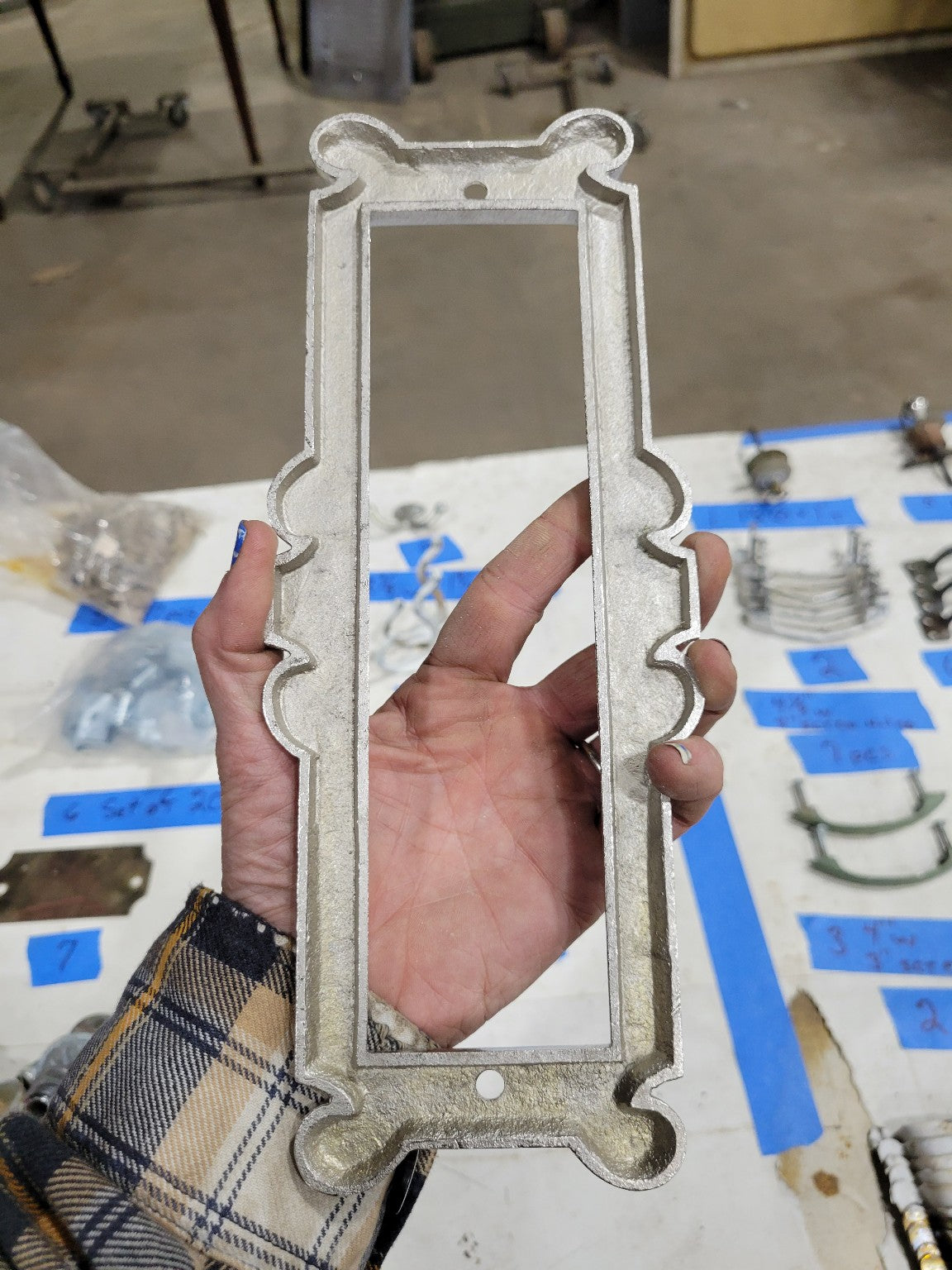 Ornate Cast Metal Backplate – Decorative Rectangular Frame