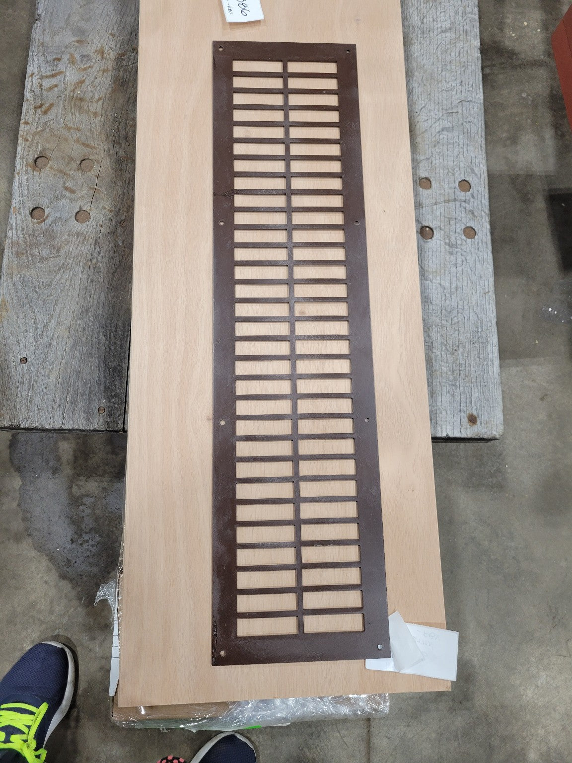 Vintage Metal Floor Vent Grille - Rectangular